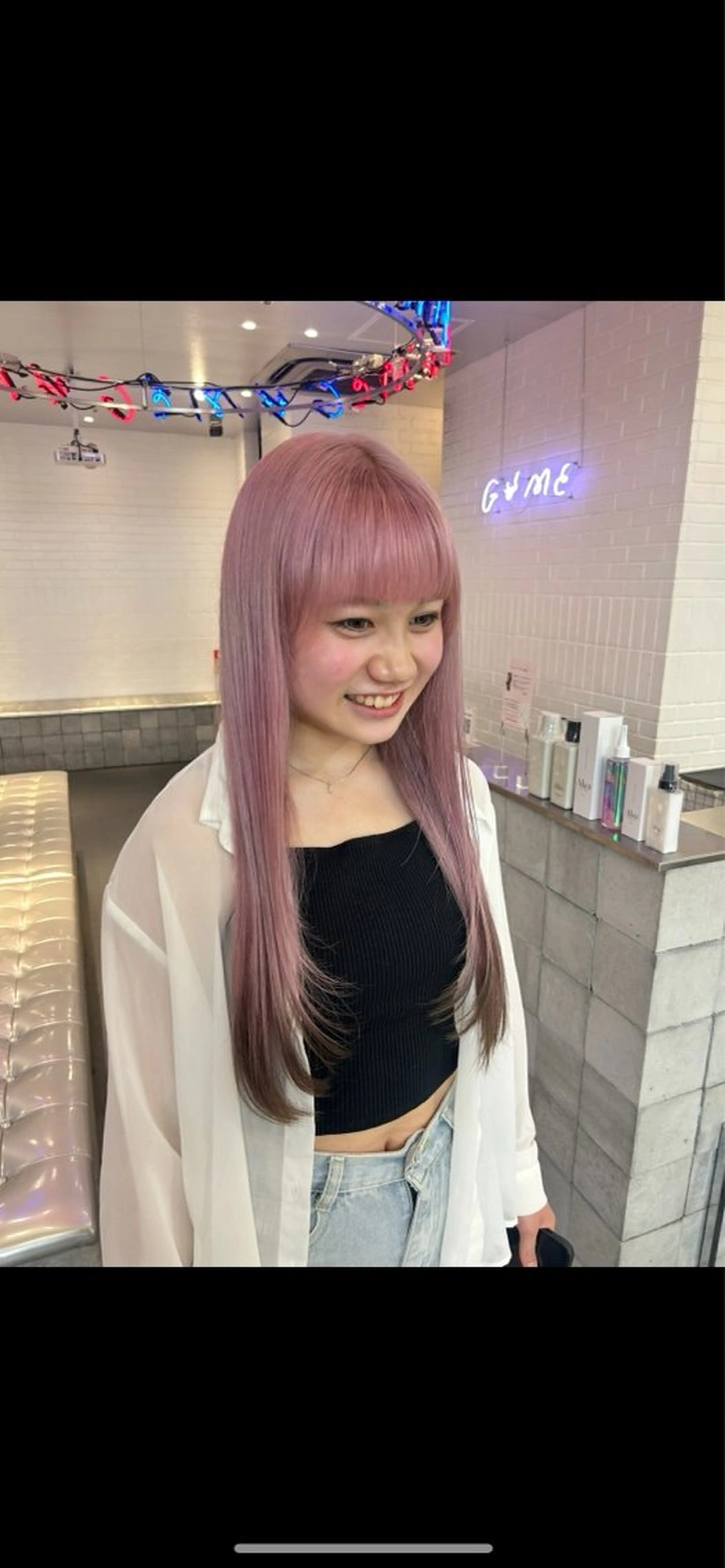 ロング ボブ エクステ 外国人風カラー レイヤーカット カット ヘアカラー トリートメント MiRI💜地毛級 エクステ✖似合わせ技のヘアスタイル