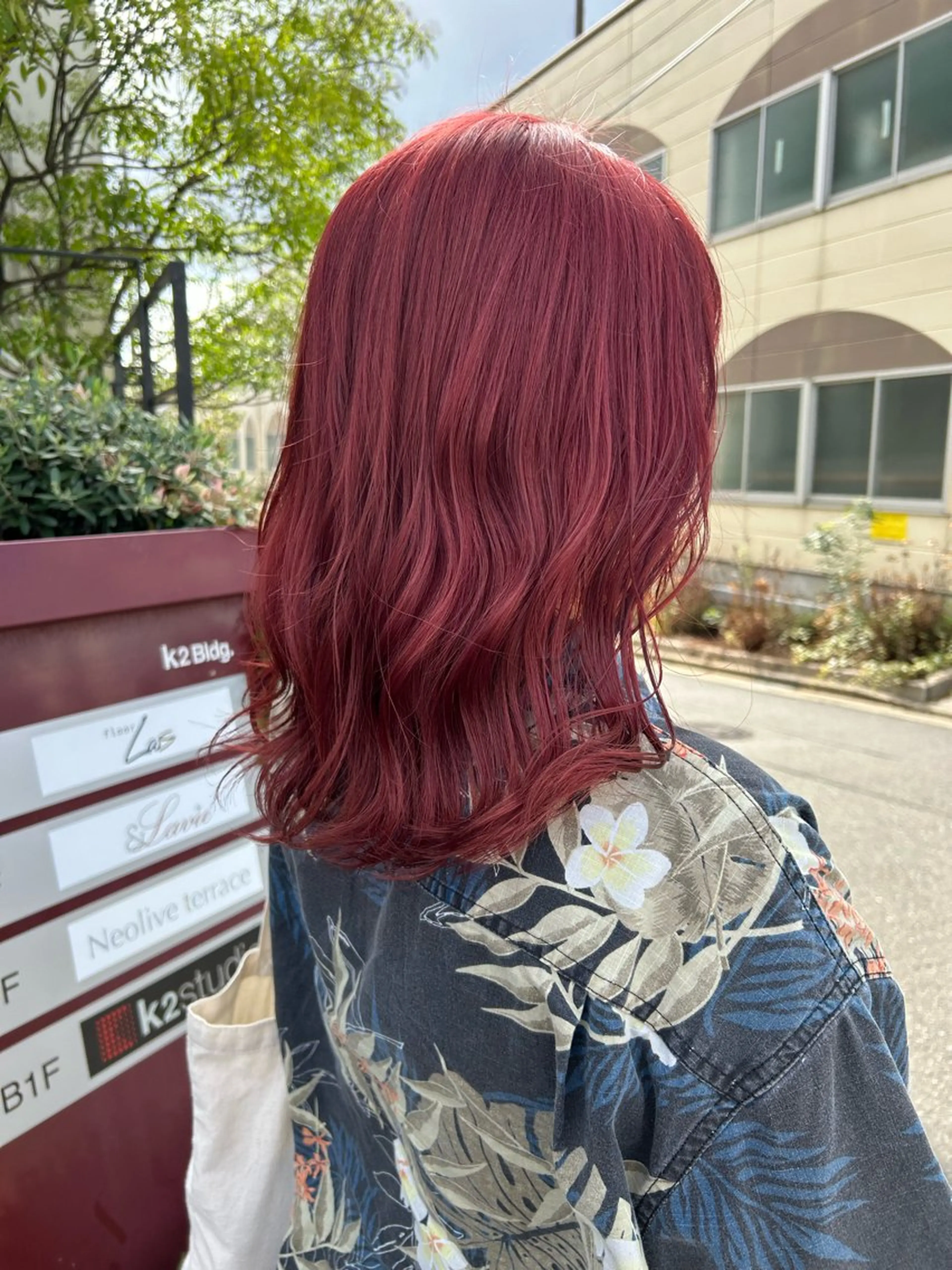 ミディアム カラー ブリーチ レッドカラー ヘアカラー トリートメント 艶カラー/耳つぼ/ 浴衣着付け/渡辺奈緒のその他イメージ