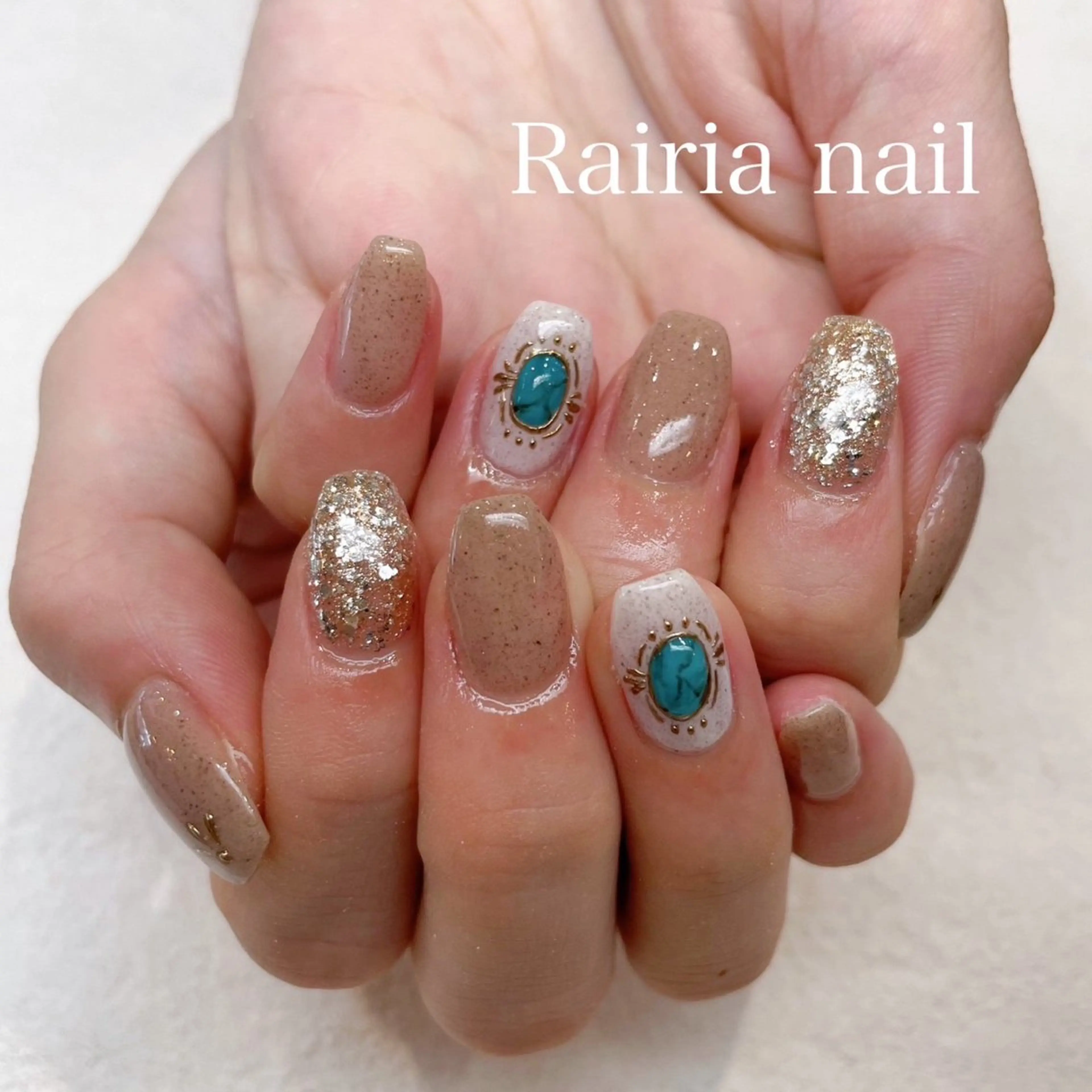 ネイル アートネイル ジェルネイル 持ち込み ニュアンスネイル パラジェル Rairia nail本八幡店のネイルデザイン