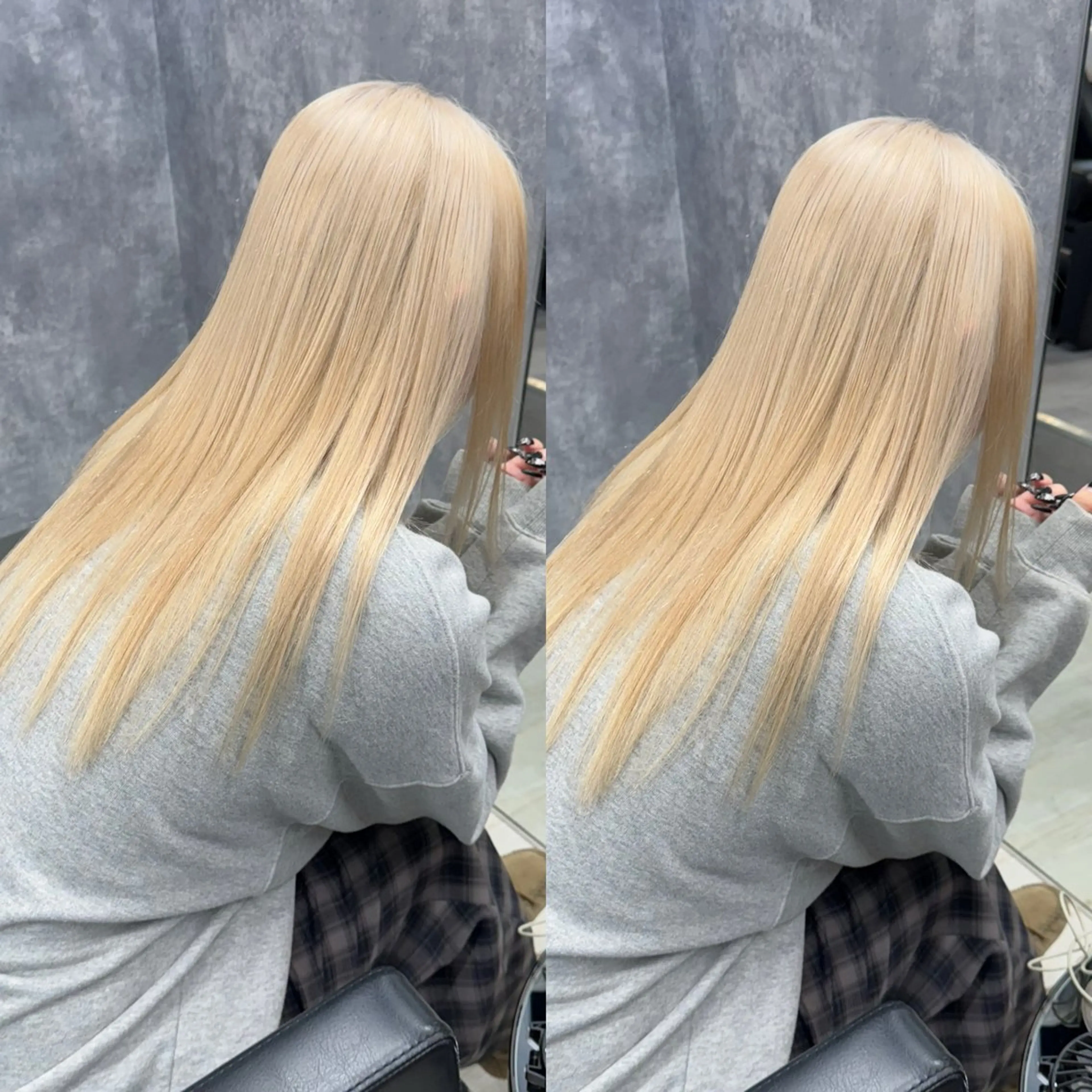 【🤍ホワイトカラーを目指す方へ🤍】ケアブリーチトリプルカラー(🎠ブリーチ2回＋カラー)🌟エフェクトブリーチ使用の写真