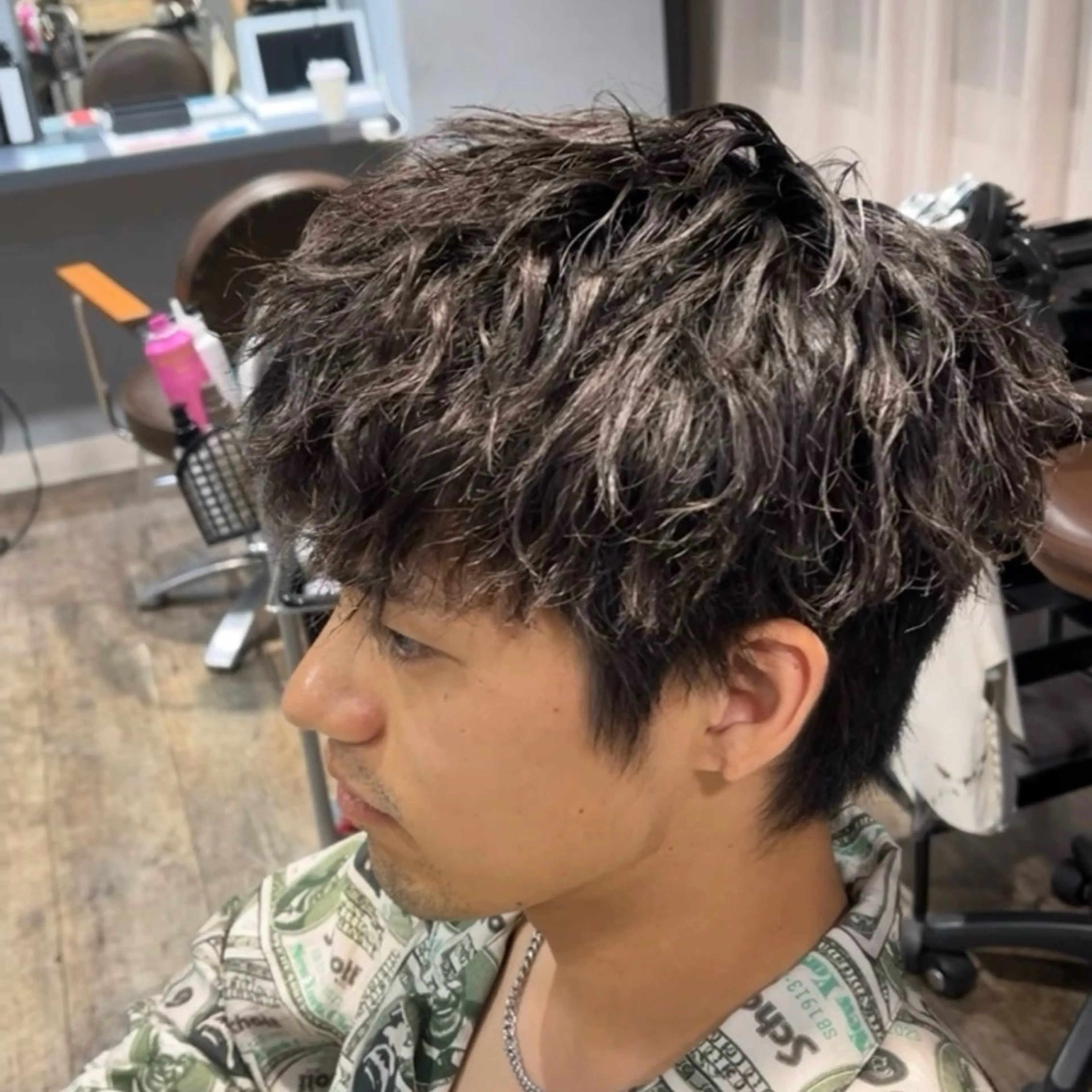 ショート メンズ パーマ 梅田/メンズ専門 ／加地光尊のヘアスタイル