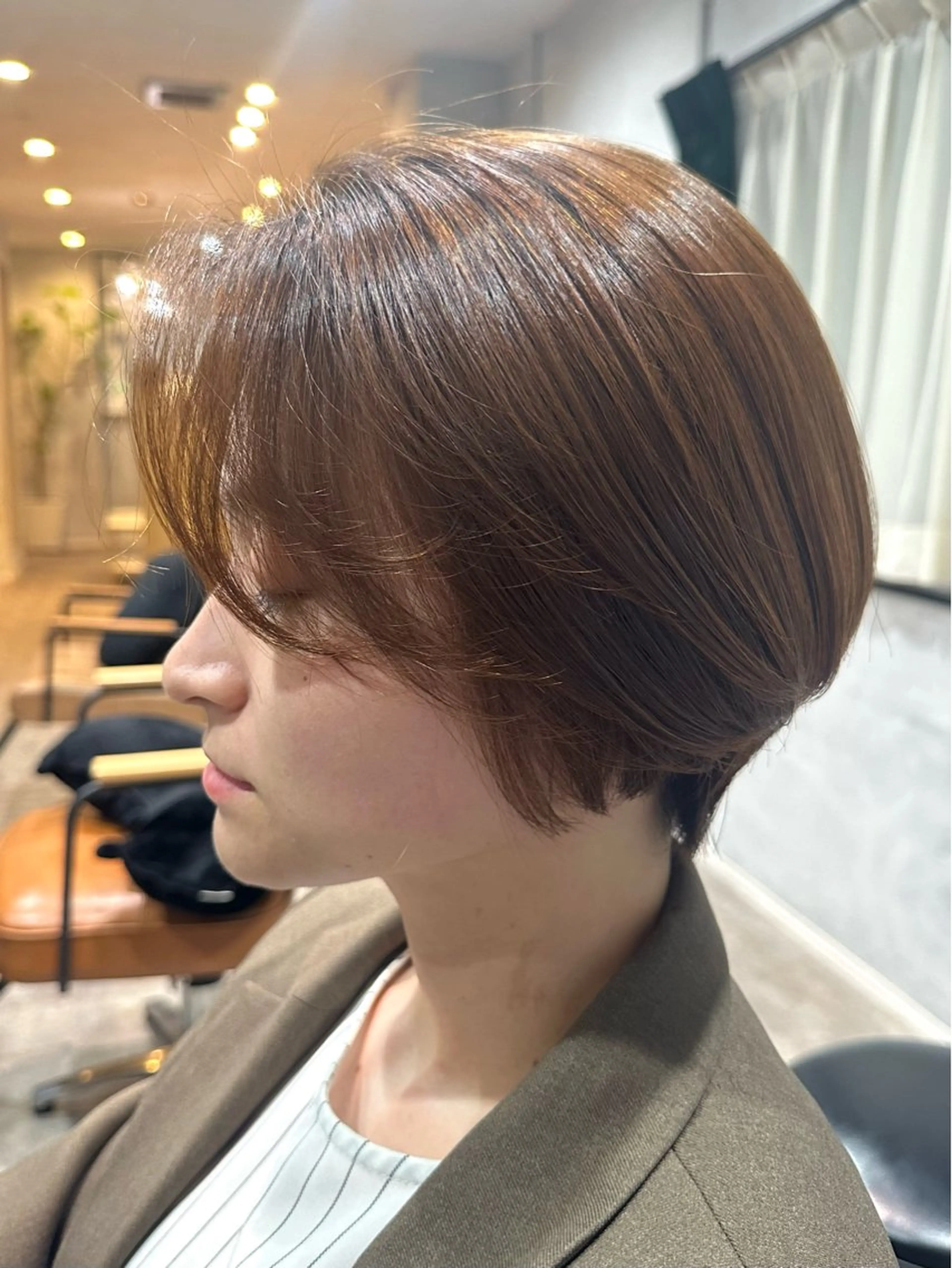 ショート カット ヘアカラー 大久保 優香のヘアスタイル