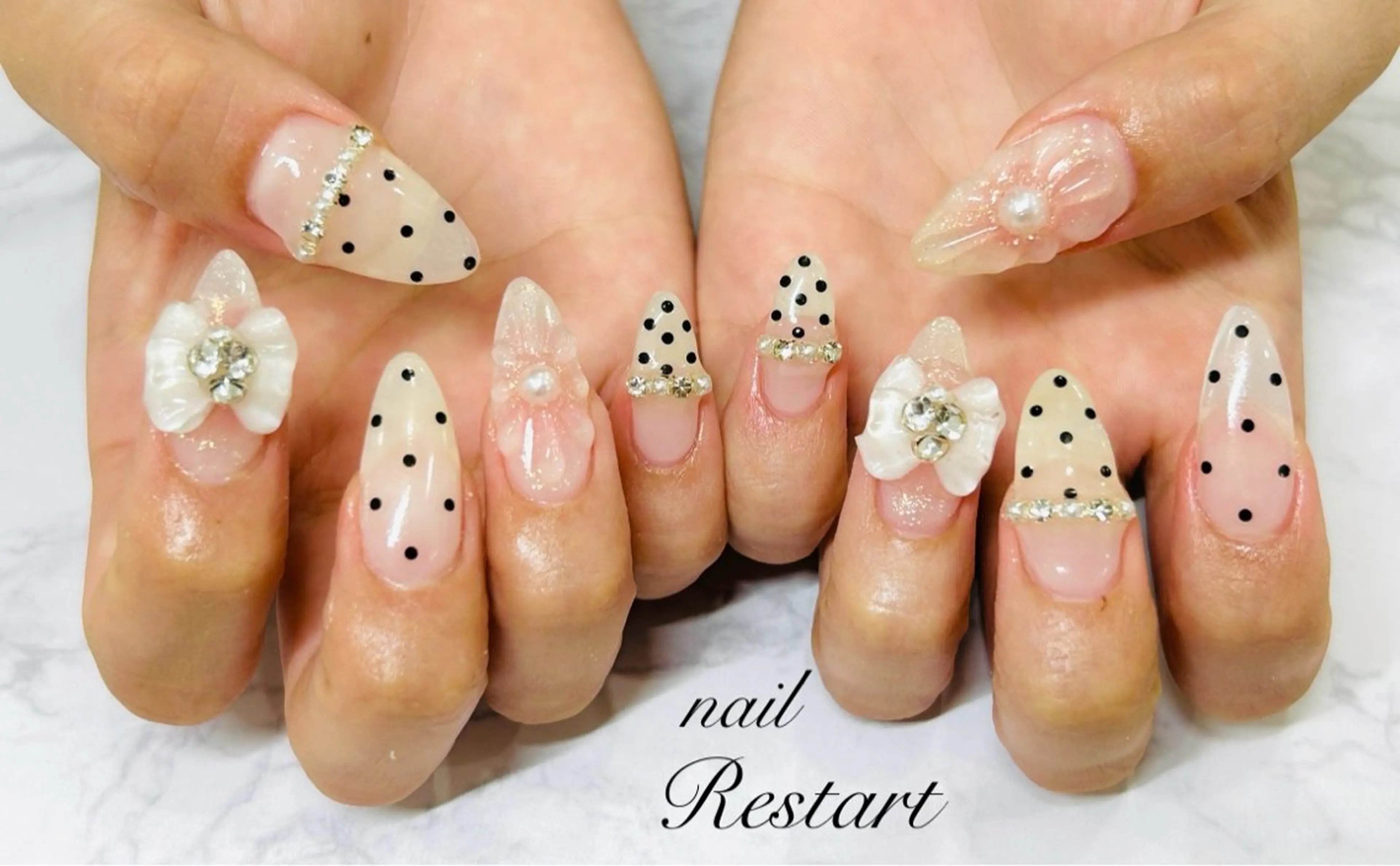 ロング ハンドネイル nail Restart所属・Restart YURIのネイルデザイン