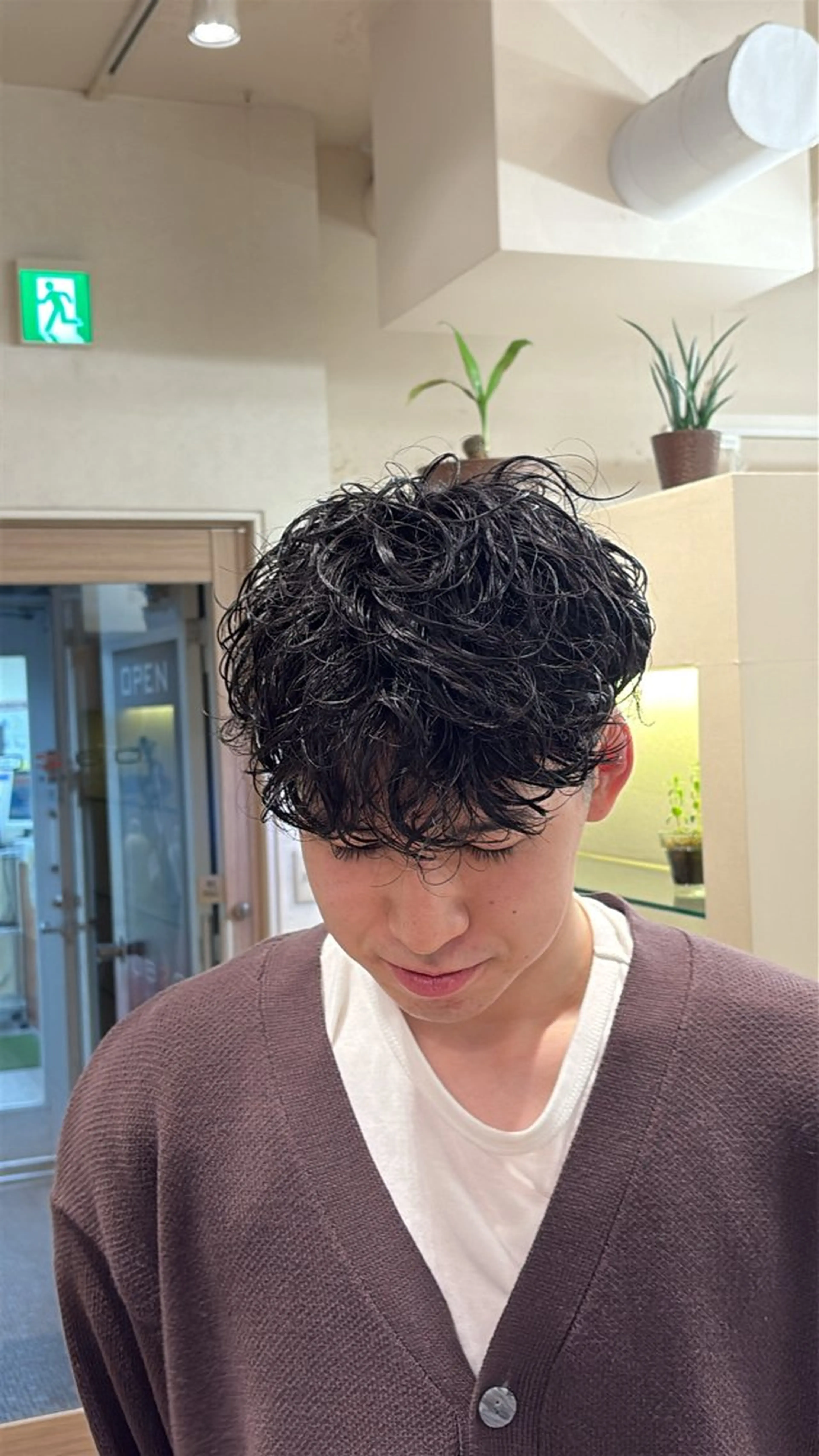 ミディアム パーマ メンズ 💈無料メンズカット 💈とーごのヘアスタイル