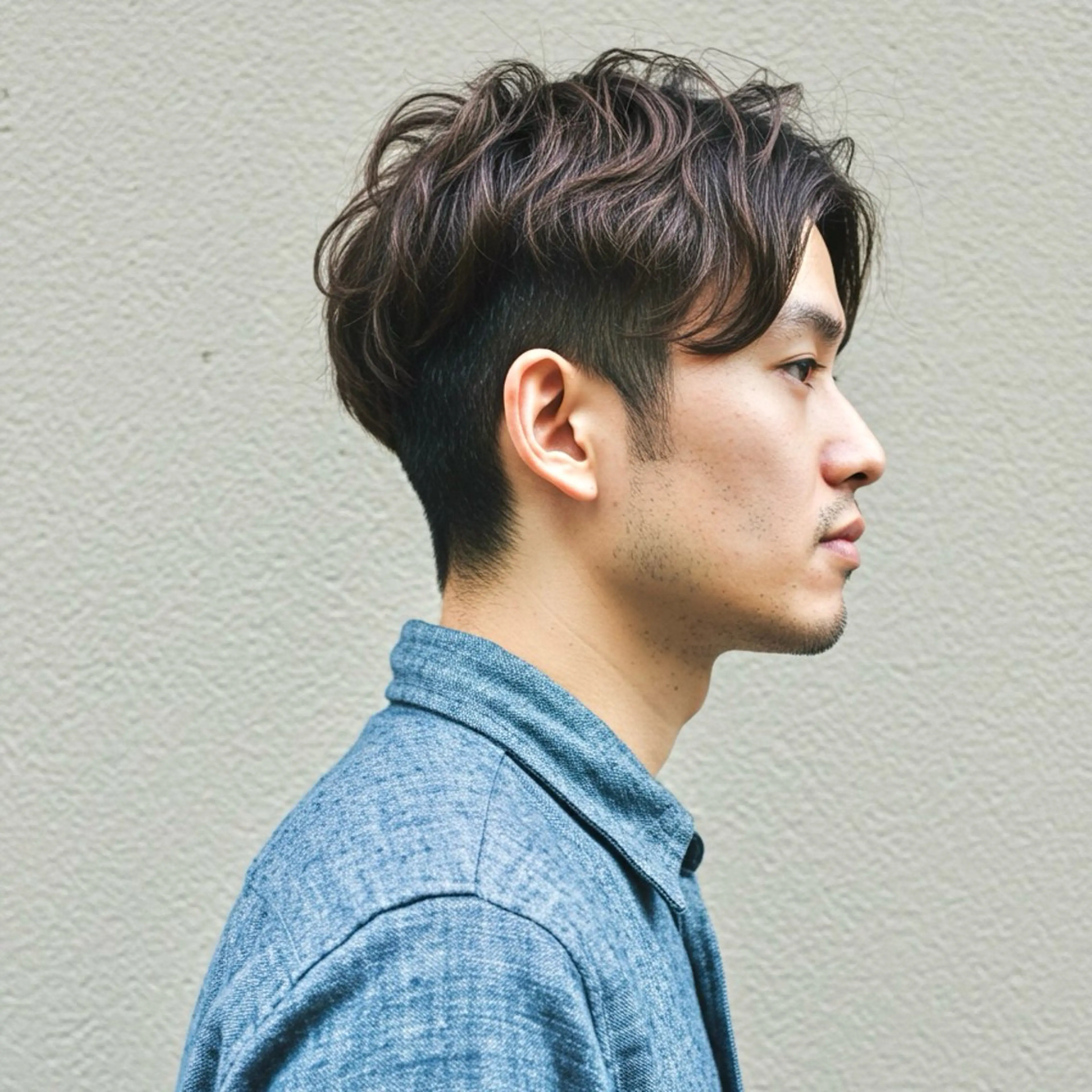 ショート カラー パーマ メンズ センターパート メンズ韓国風 メンズメッシュ メンズパーマ ツーブロック カット ヘアカラー パーマ トリートメント ヘッドスパ 🎸メンズ/パーマ/ ショート🎸工藤達哉のヘアスタイル