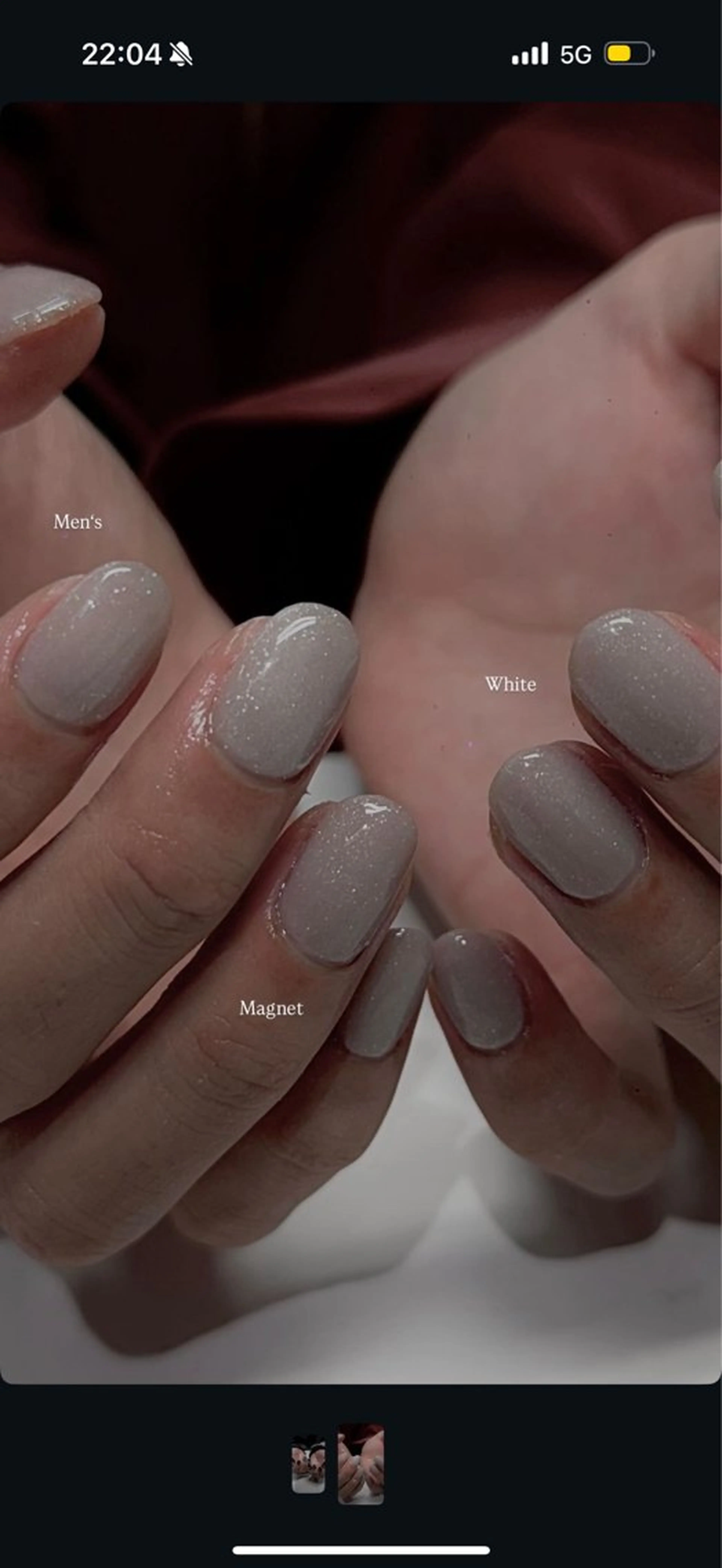 メンズ ネイル マグネットネイル シンプルネイル ハンドネイル WOLTOKYO渋谷 lynのネイルデザイン