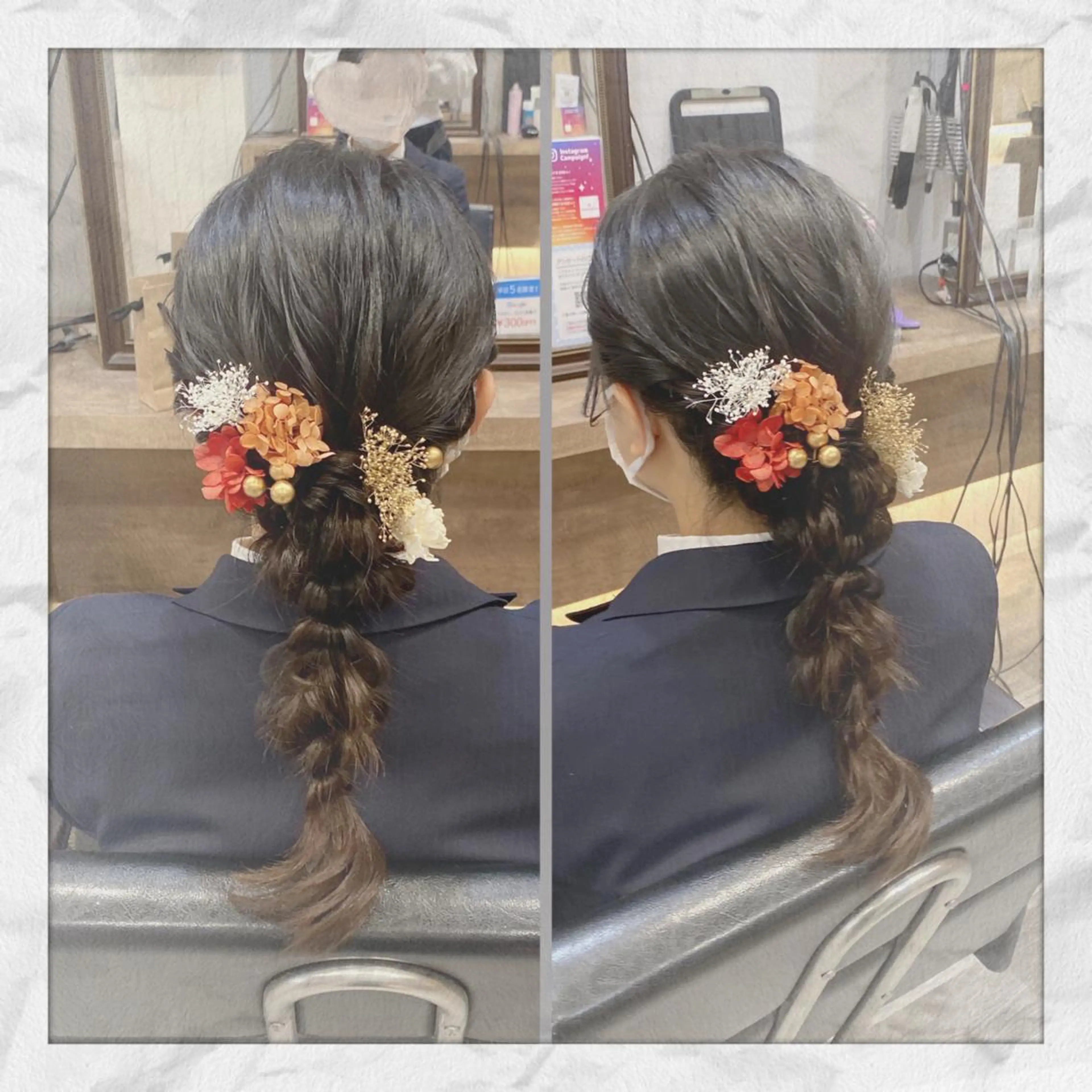 セミロング ヘアアレンジ ヘアセット ヘアセット/着付け 𓇼 松本 夏美𓇼のヘアスタイル