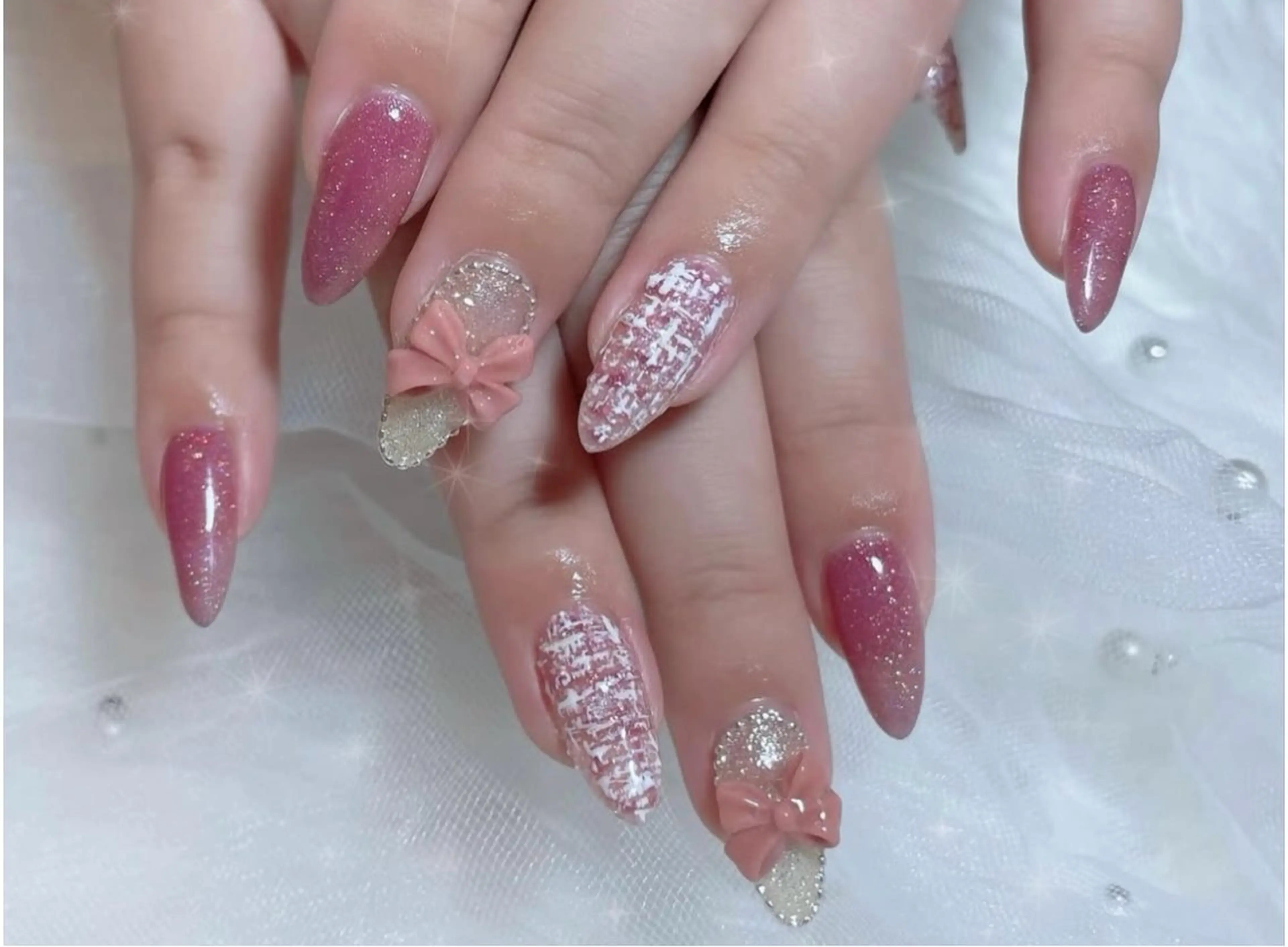 ネイル 持ち込み シンプルネイル あゆ🎀/ワンホンネ イル/痛ネイルのネイルデザイン