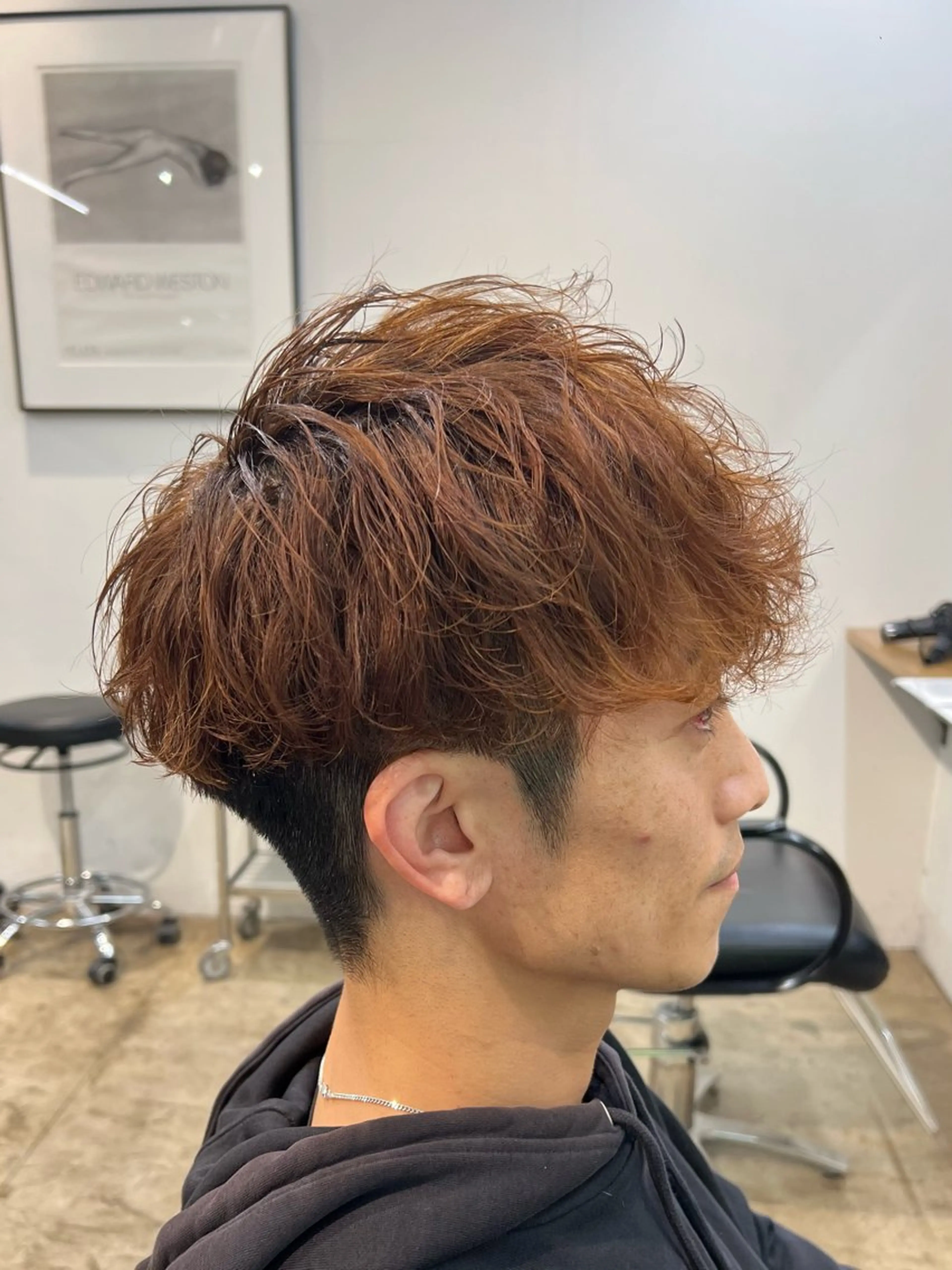 ショート パーマ メンズ カット メンズサロン✂️ スキンフェード伊藤陸のヘアスタイル