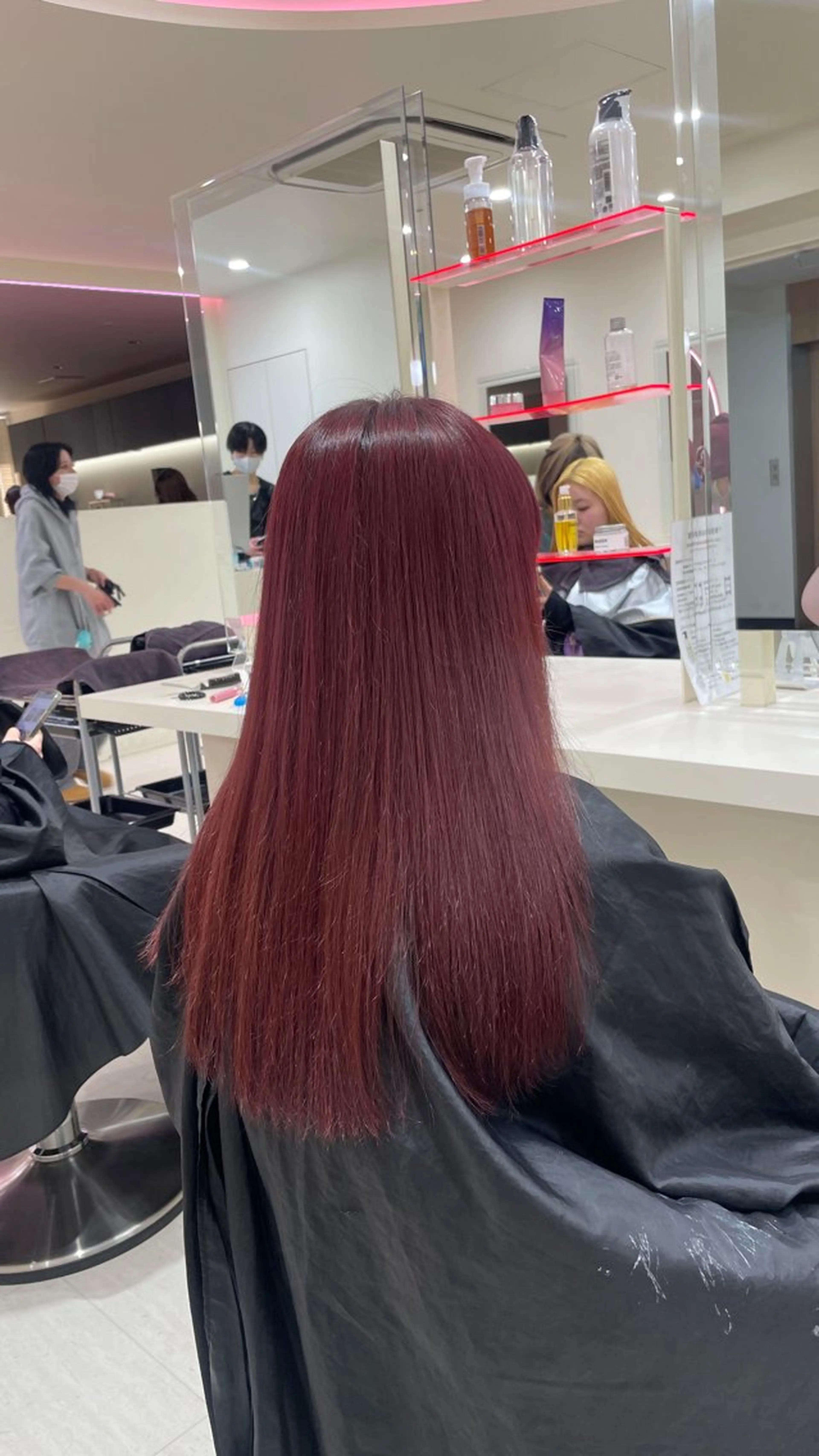 ロング ロング ヘアカラー トリートメント ヘアセット 💗暖色カラー💗 ツヤ髪💗Mayaのヘアスタイル