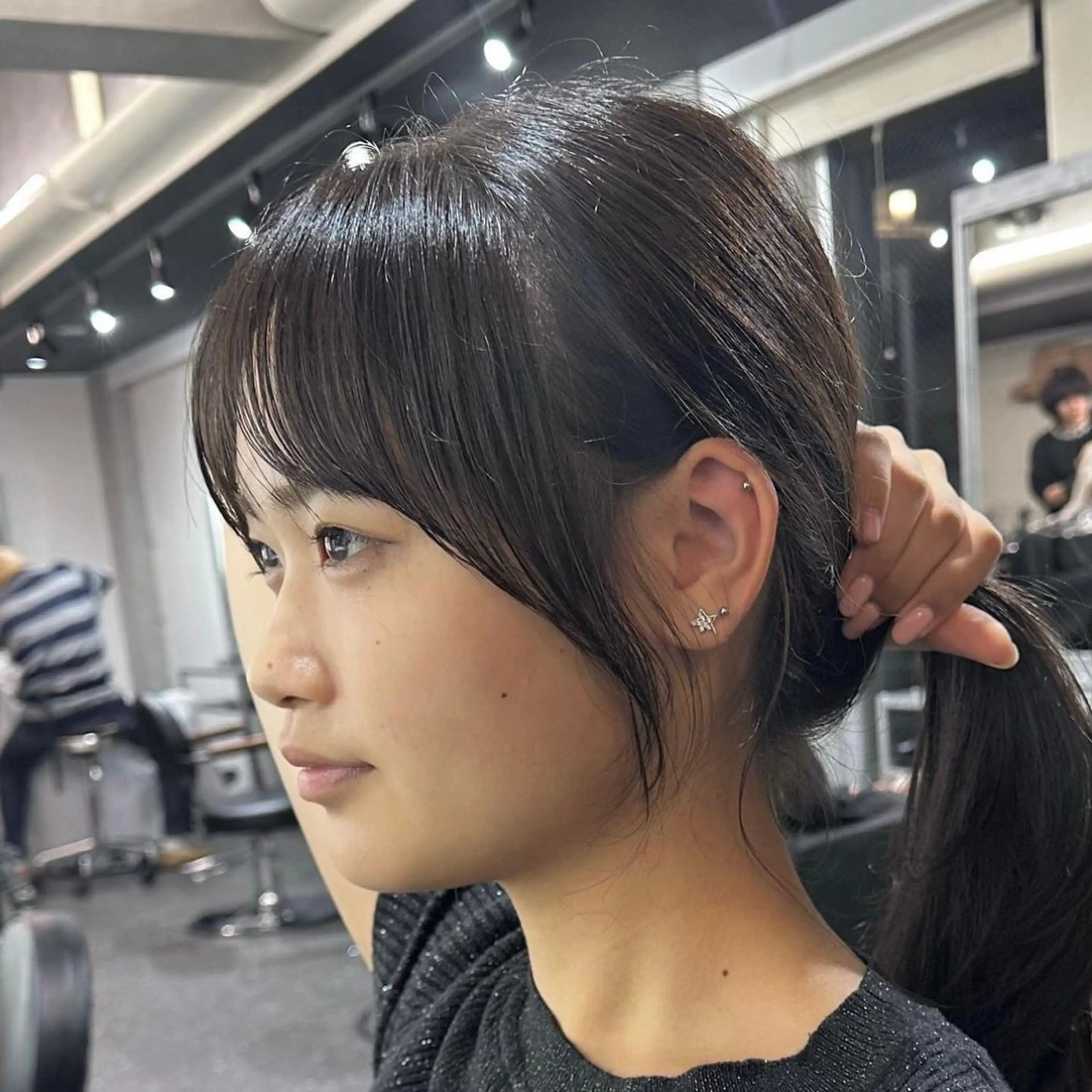 ミディアム カラー カット トリートメント 韓国風レイヤー🗝要 暗透カラー📓吉祥寺のヘアスタイル