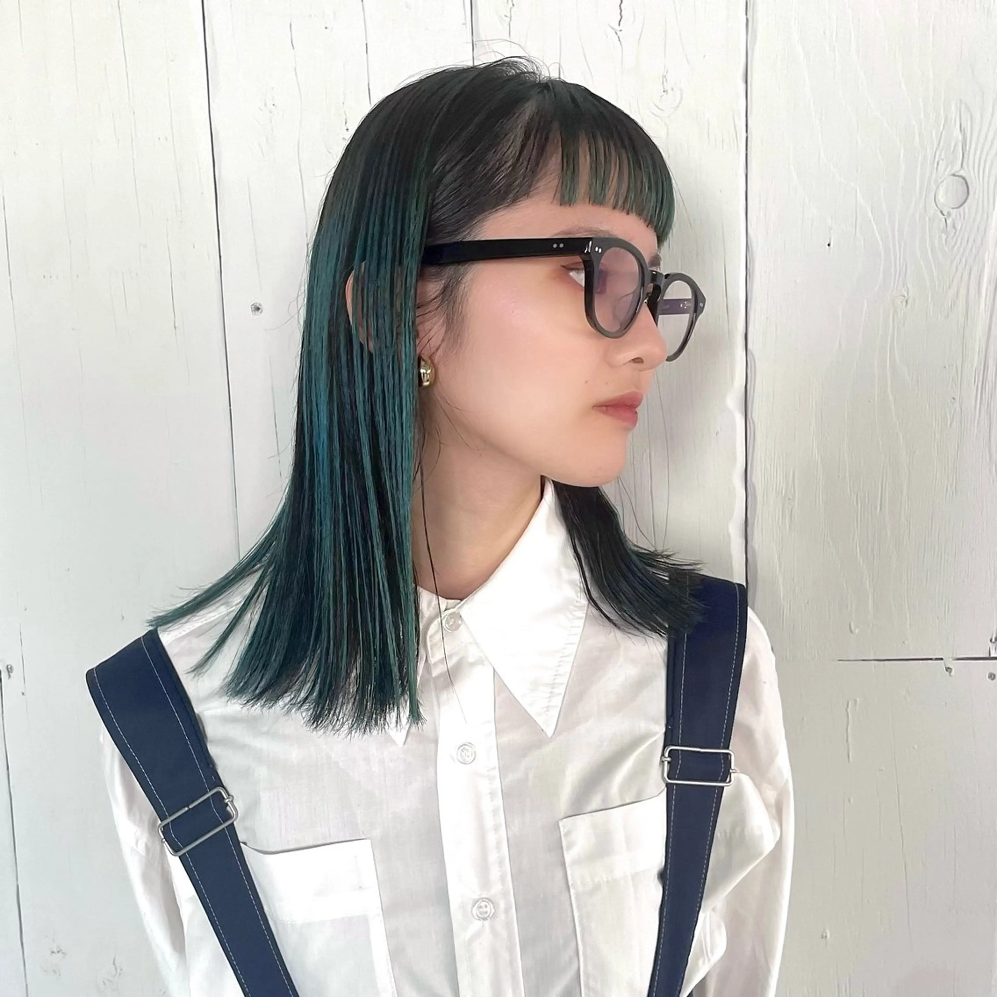 ミディアム カラー ヘアカラー 暗髪の透明感カラ ー/髪質改善🎀AOのヘアスタイル
