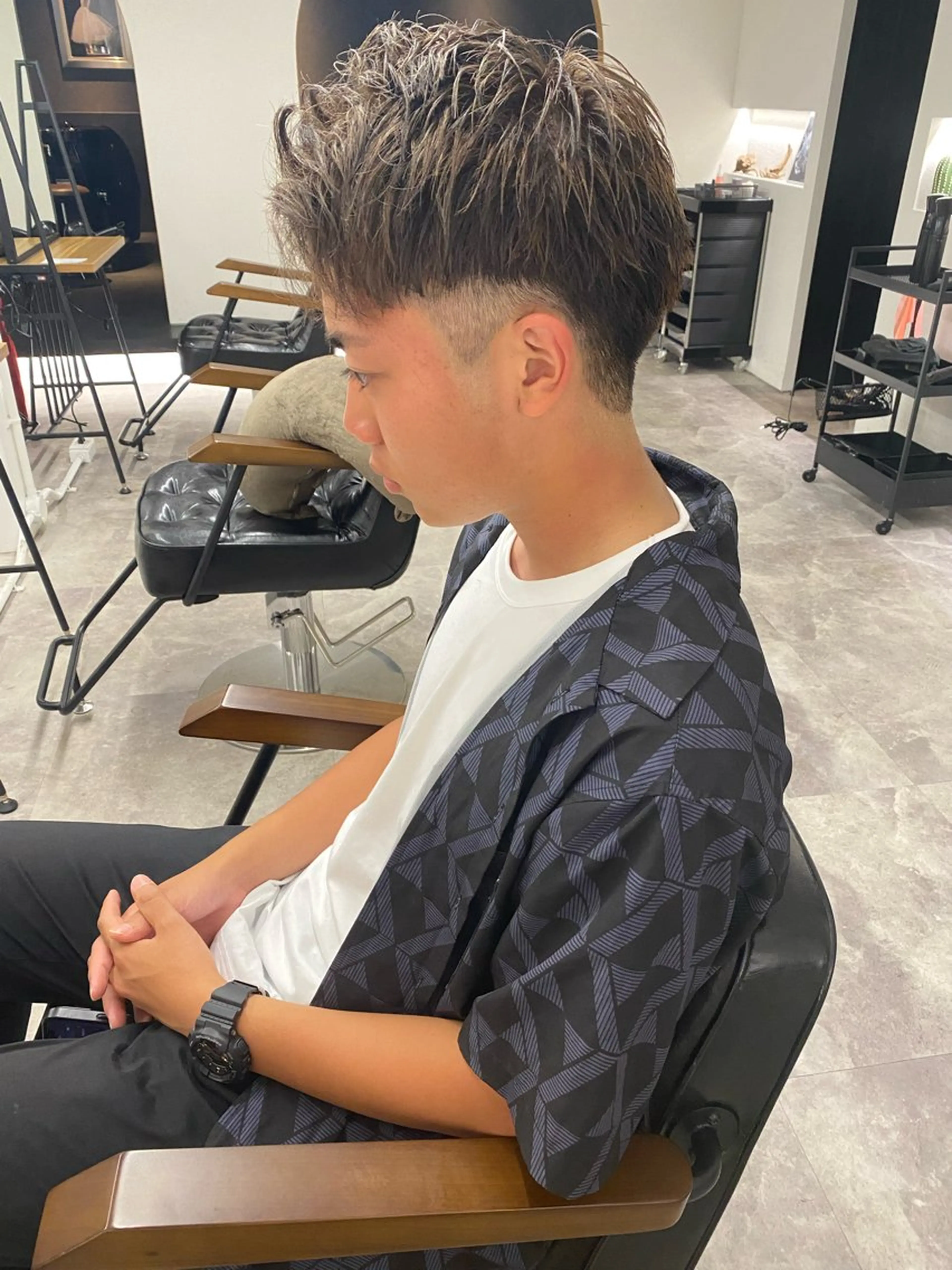 カラー メンズ メンズメッシュ メッシュ カット ヘアカラー 山﨑 大暉/ダブルカラー✨のヘアスタイル