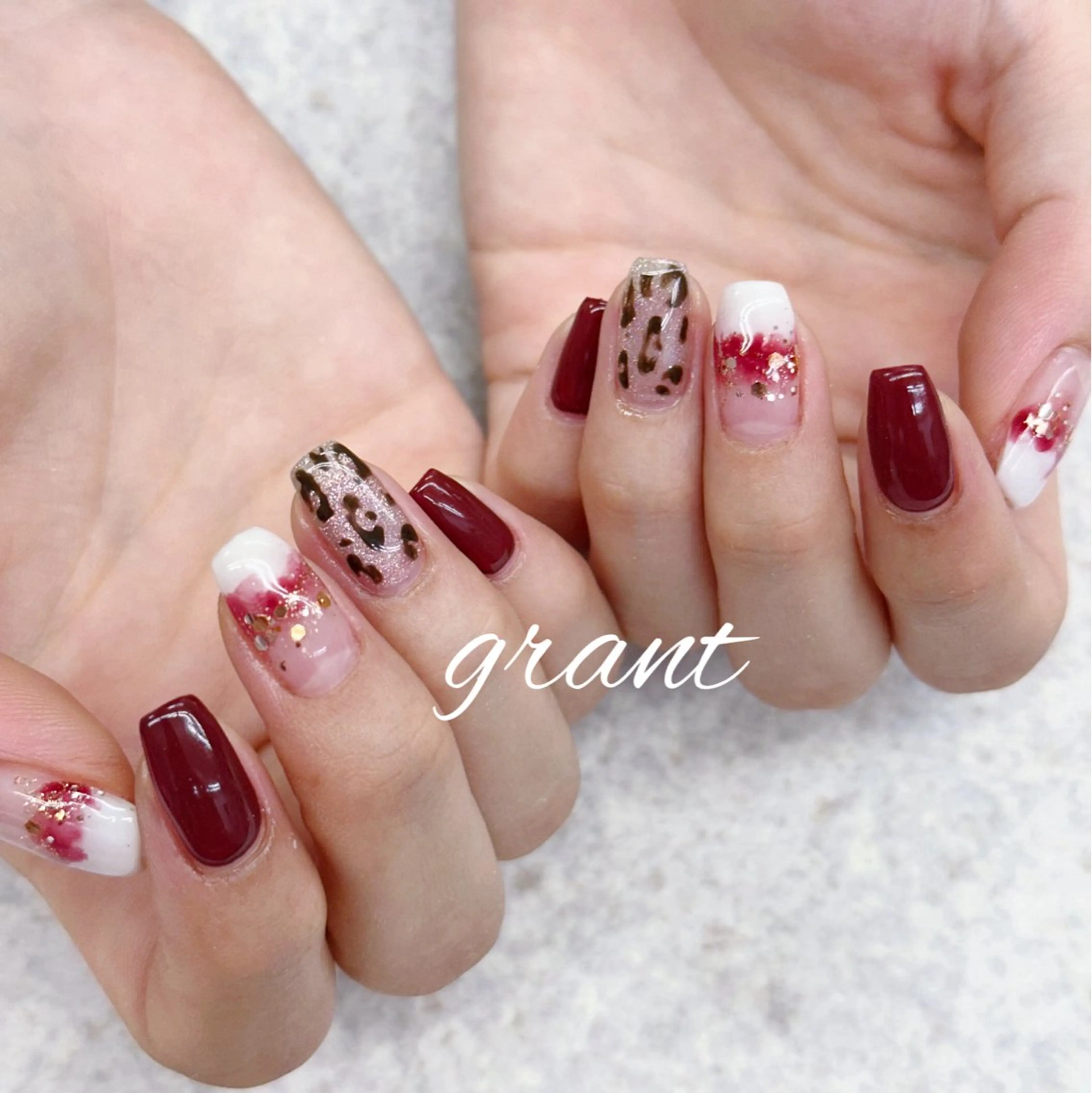 ネイル アニマル柄 ハンドネイル nail salon grant所属・nailsalon grantのネイルデザイン