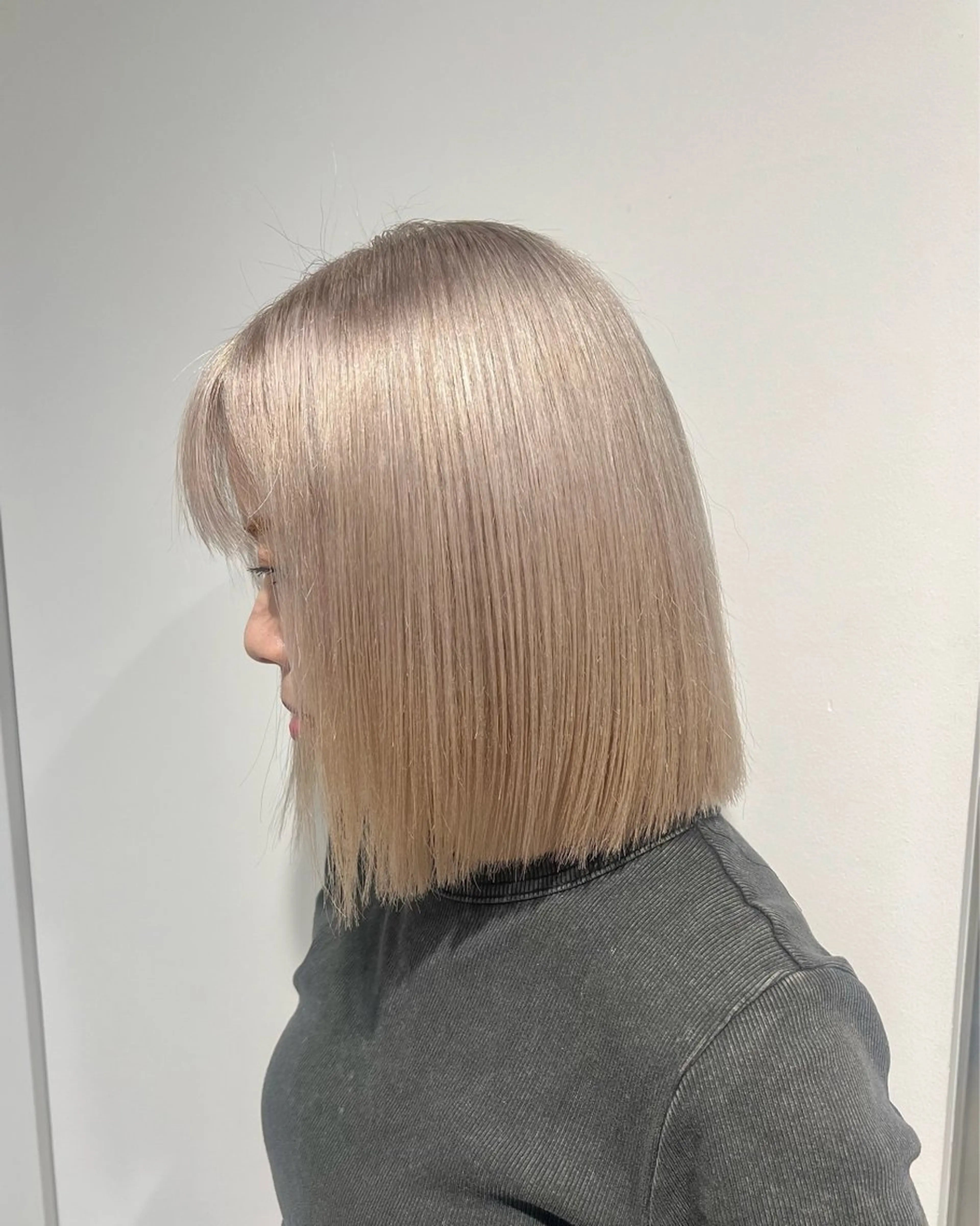 ミディアム カラー カット ヘアカラー トリートメント ブリーチなし 透明感🔅KANTAのヘアスタイル