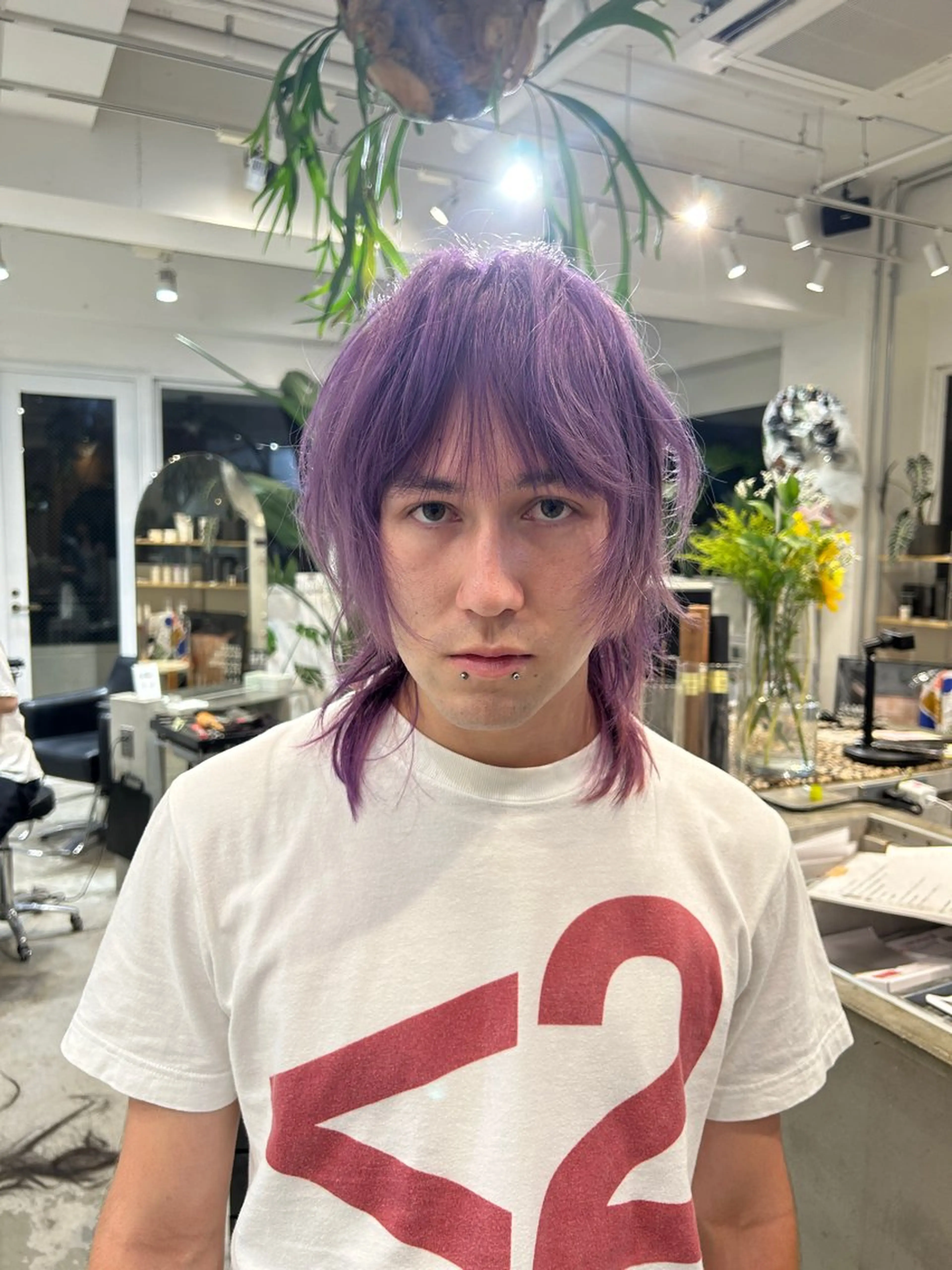 ミディアム メンズ 徳井 千佳のヘアスタイル