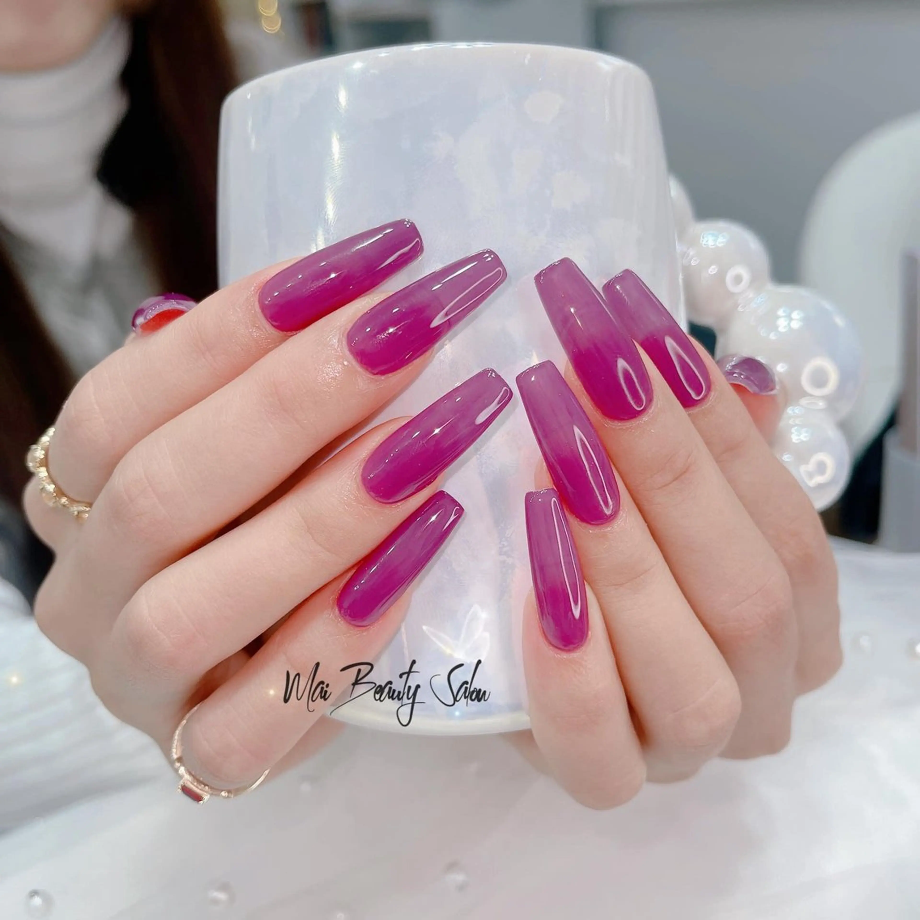 ネイル チークネイル ジェルネイル 韓国ネイル マグネットネイル パラジェル ハンドネイル Mai Beauty To  Toのネイルデザイン