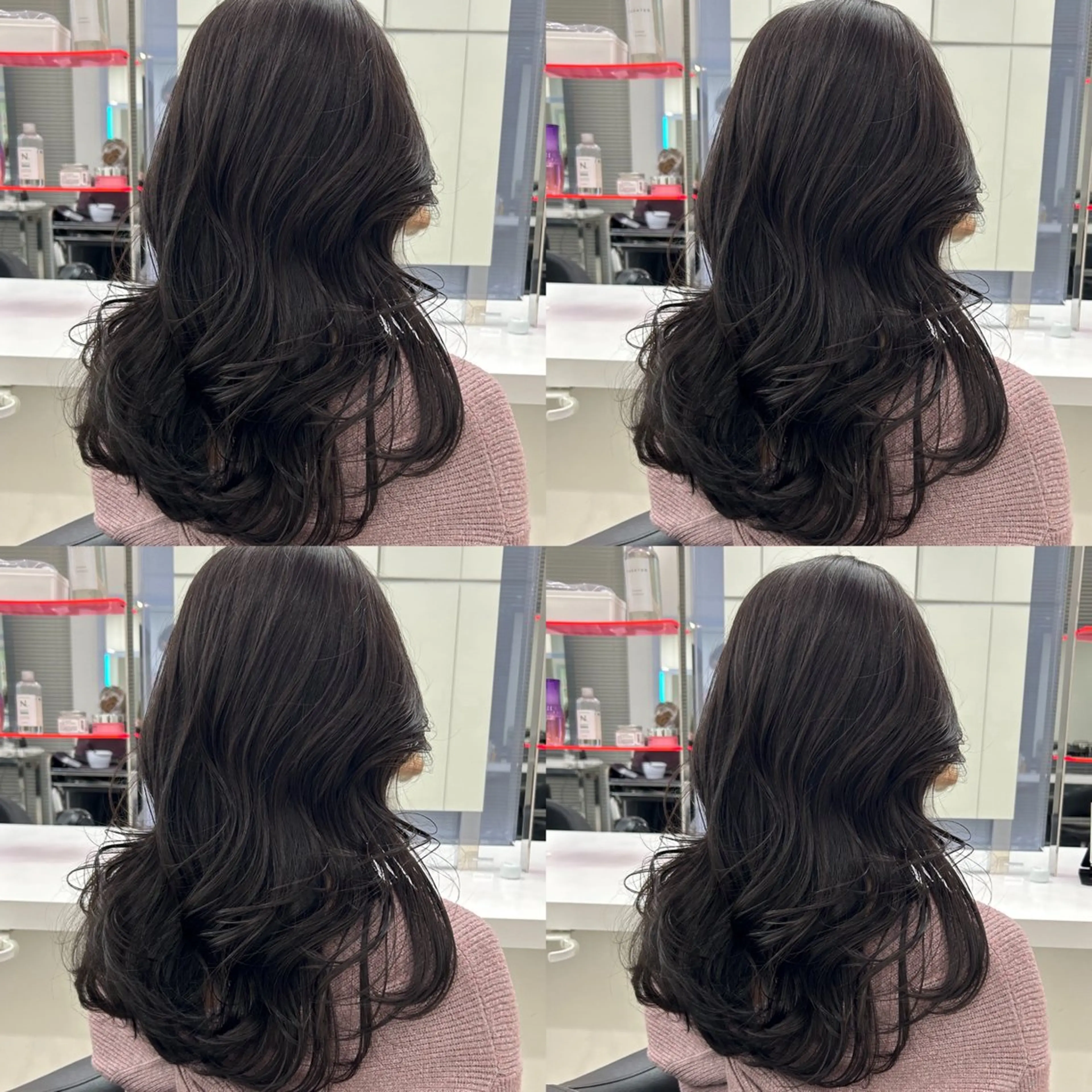 セミロング カラー カット ヘアカラー トリートメント ヘアセット 💖透け感ベージュ KOTA💖のヘアスタイル