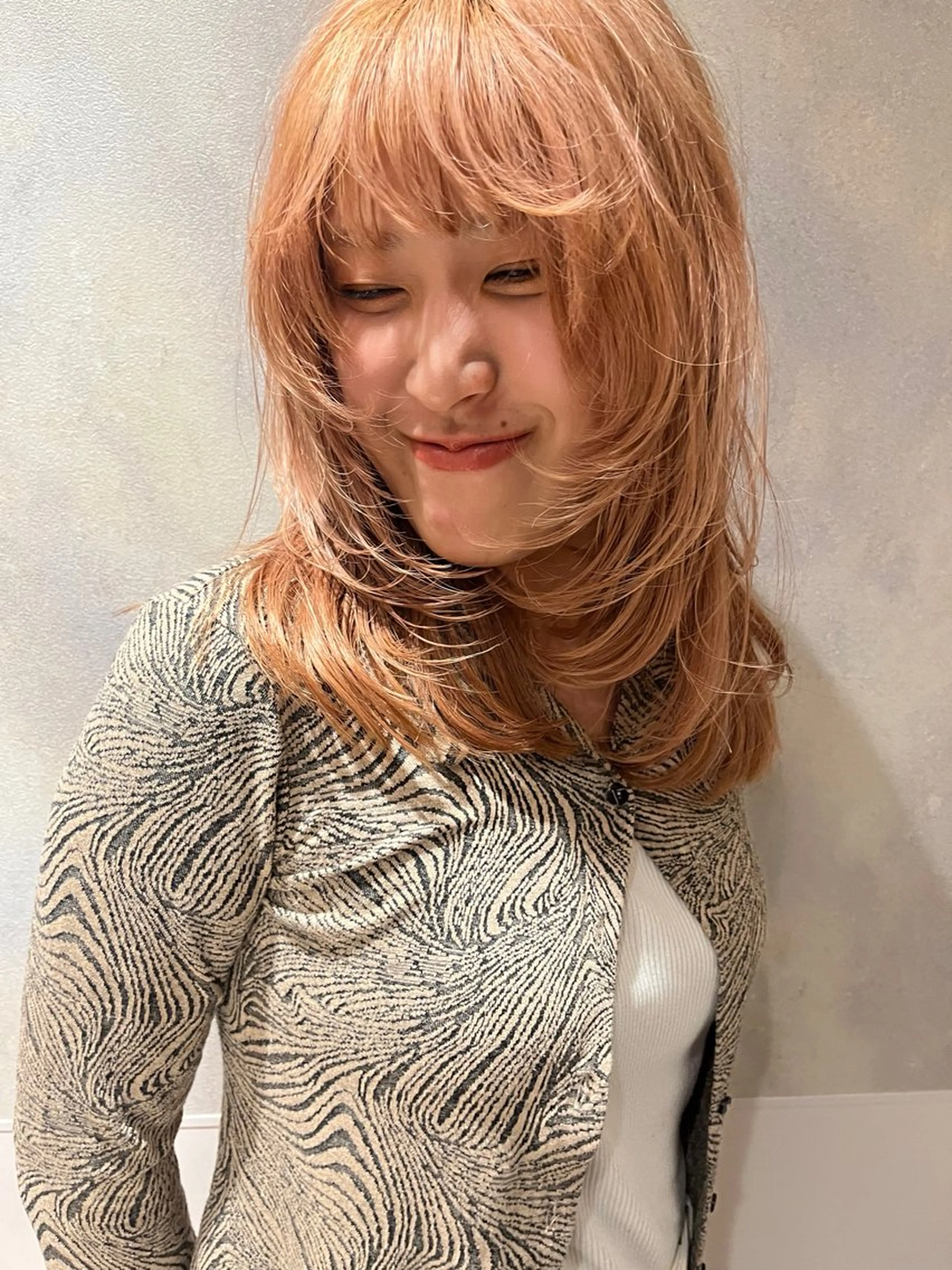 セミロング カラー ヘアカラー mEg hair creation 新川崎所属・カラー/塚原里沙 川崎のヘアスタイル