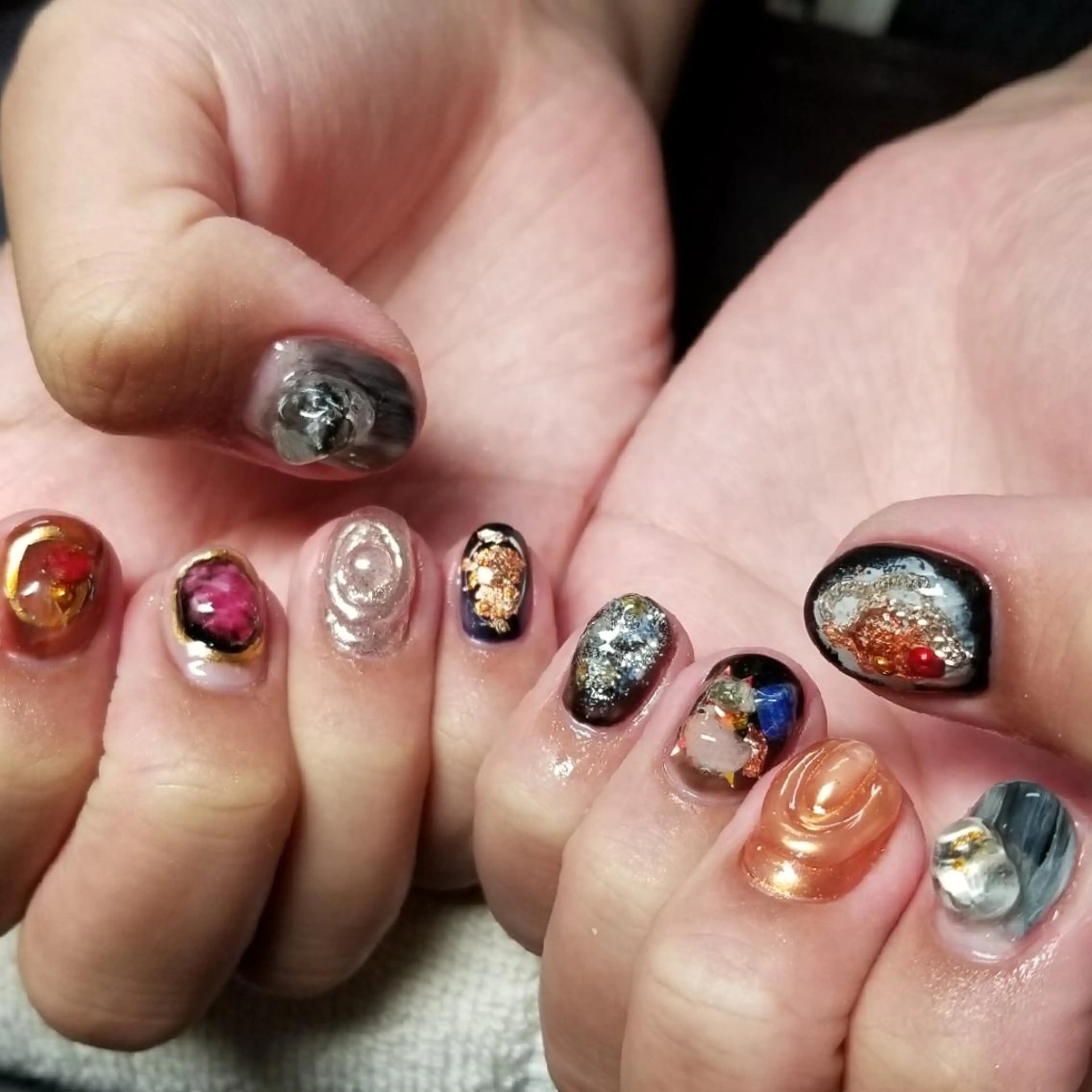 ネイル アートネイル ニュアンスネイル ハンドネイル L'instant  Nail Artzのネイルデザイン
