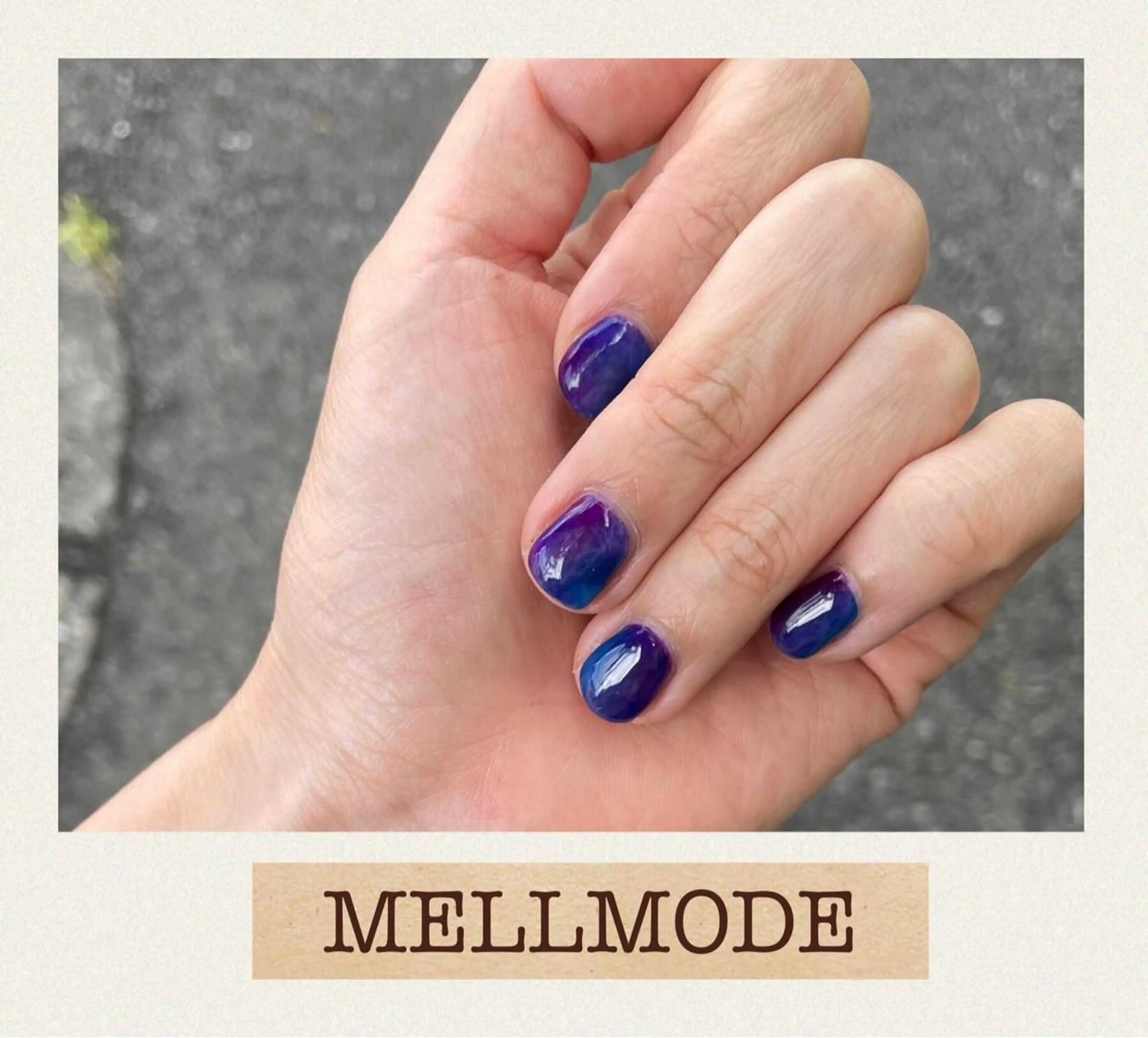 ネイル ネイビー パープル MELLMODE所属・Nakano Kanaのネイルデザイン