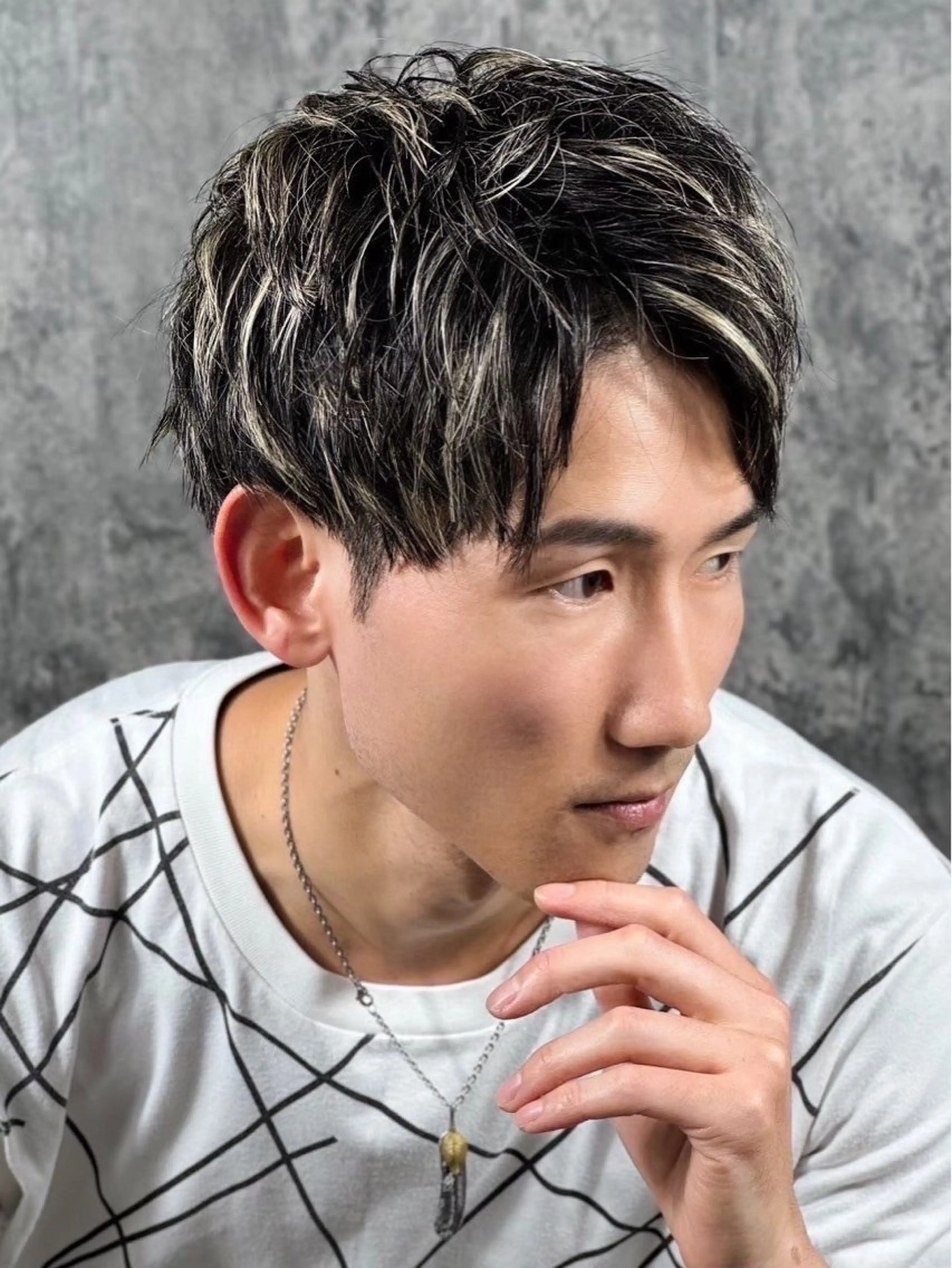 ミディアム ヘアアレンジ メンズ カット プレミアムバーバー新宿店所属・⚡️メンズ特化⚡️ 倉林 隼大のヘアスタイル