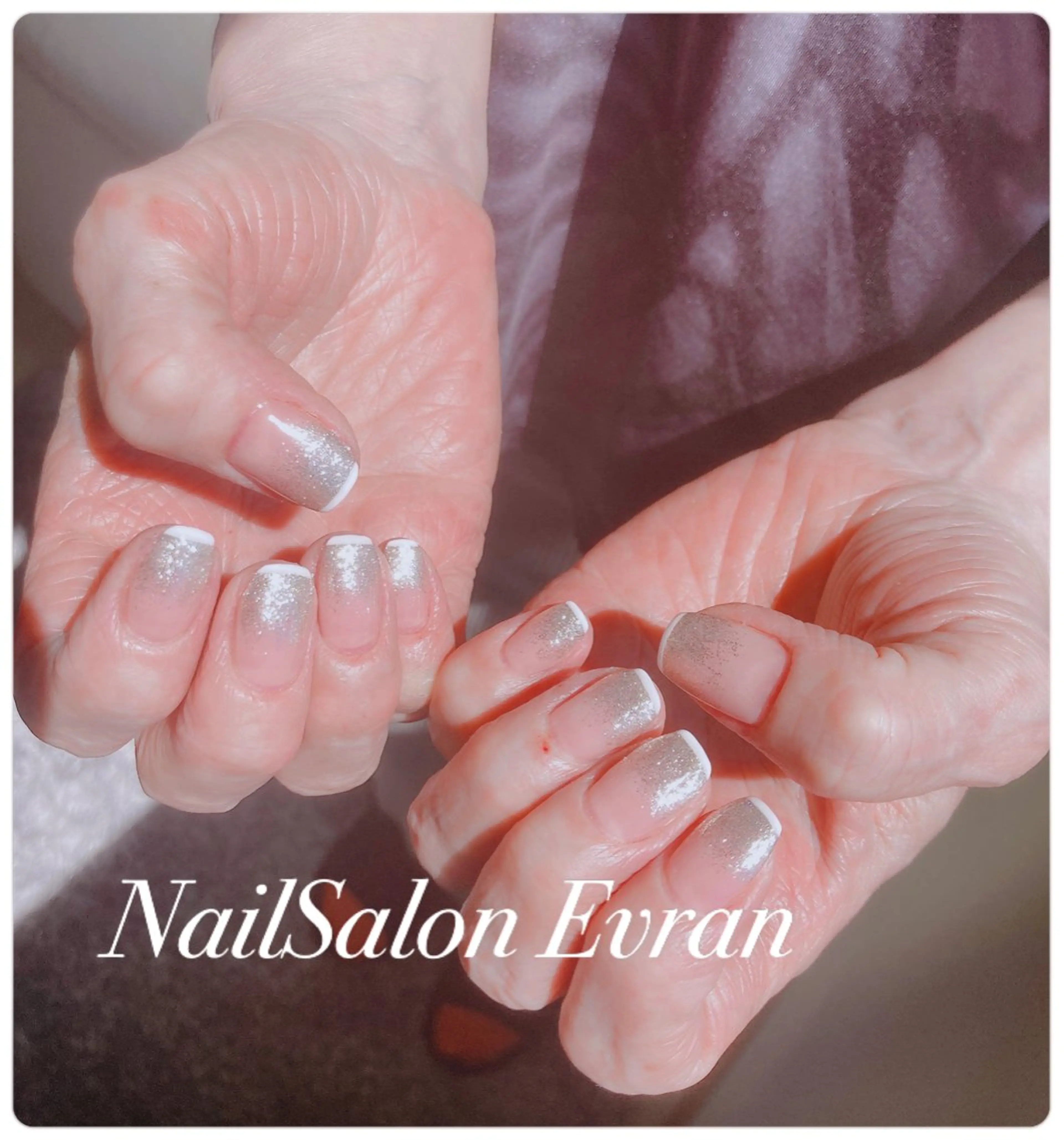 ネイル アートネイル フレンチネイル マグネットネイル 持ち込み ニュアンスネイル ハンドネイル Nail salon Evranのネイルデザイン