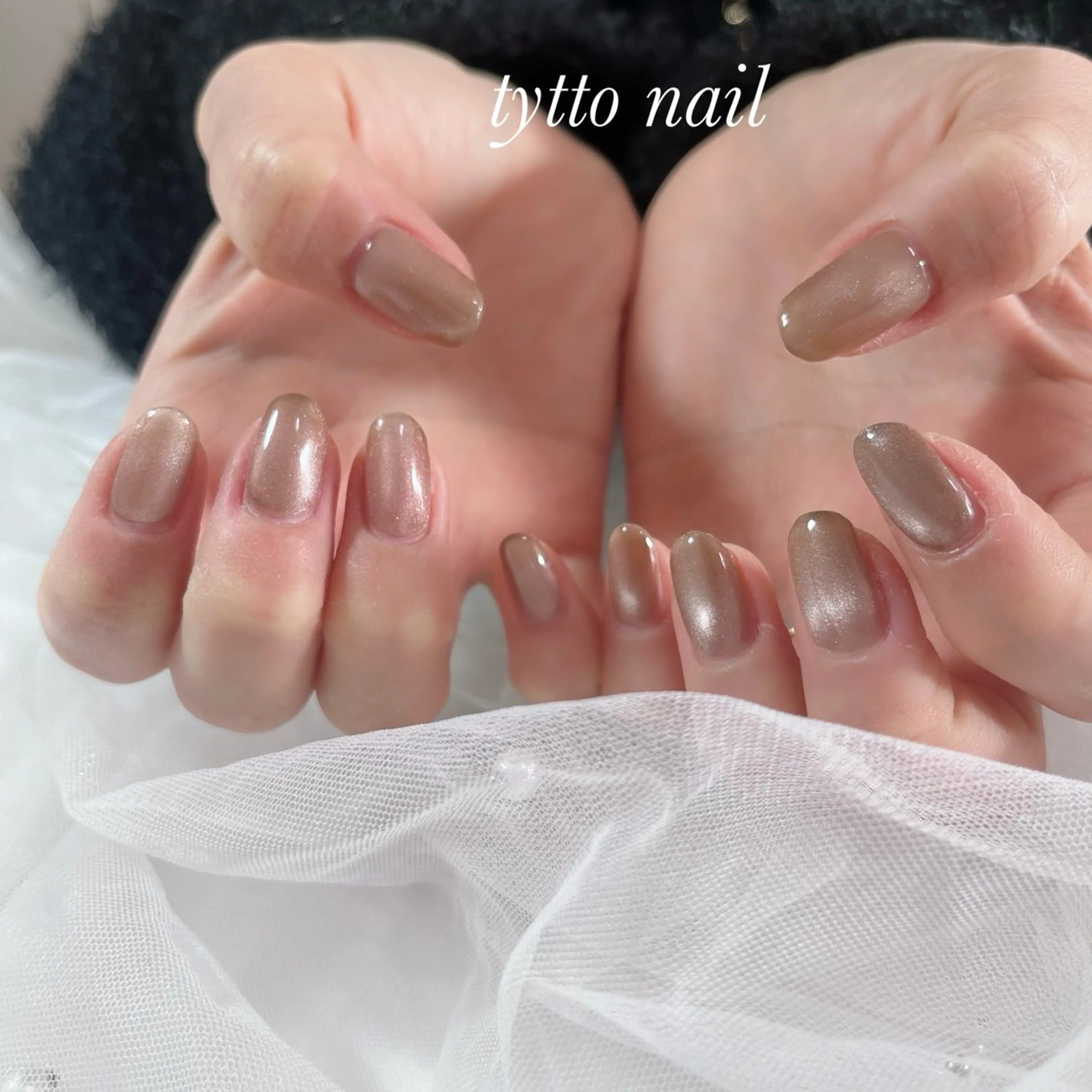 ネイル ガーリー キラキラネイル マグネットネイル オフィスネイル ワンカラーネイル tytto nail ❤︎‪‪eri‪‪のネイルデザイン