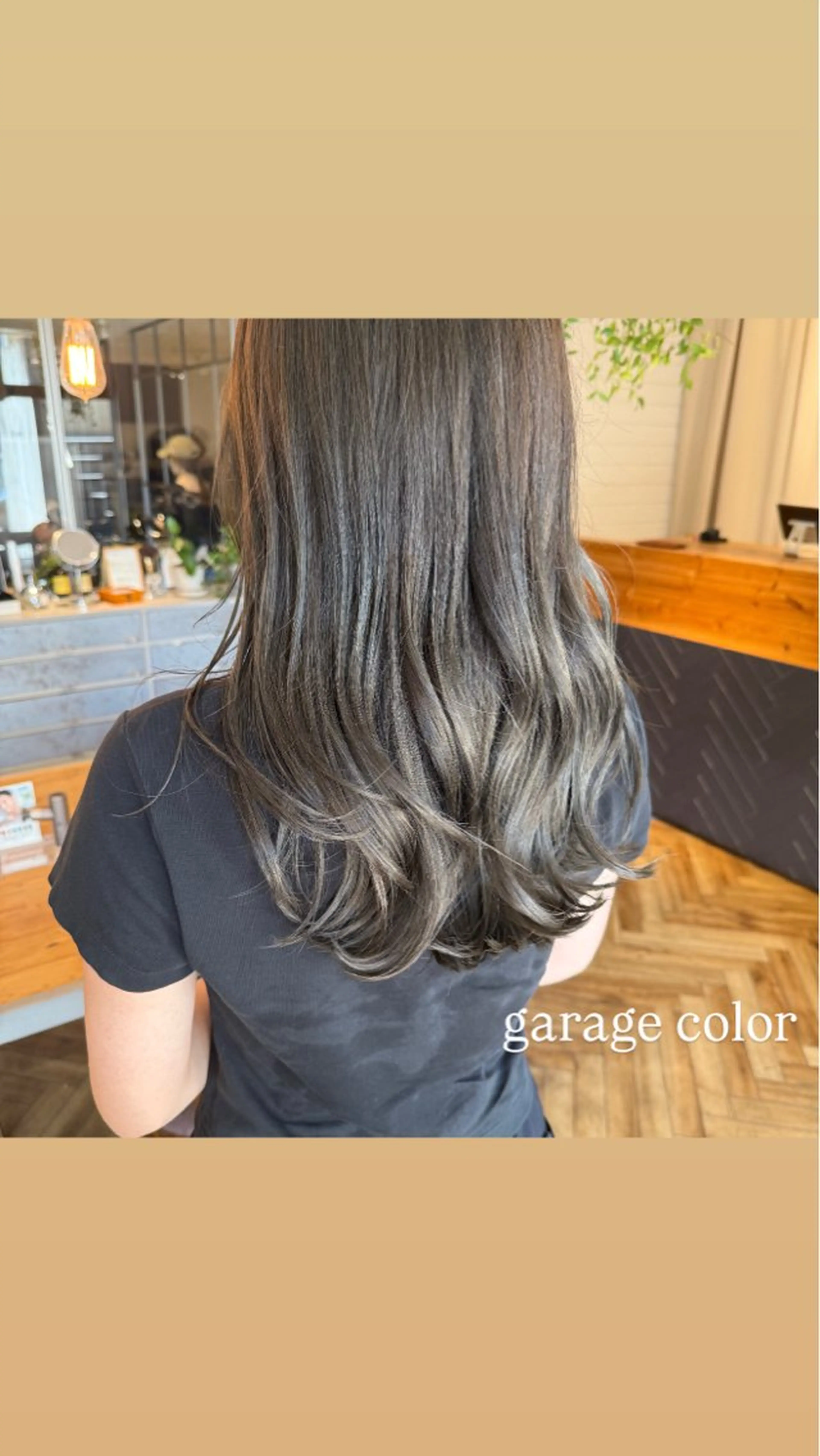 セミロング カラー ヘアアレンジ 透明感カラー グレージュ カット ヘアカラー トリートメント 飯島 美海のヘアスタイル