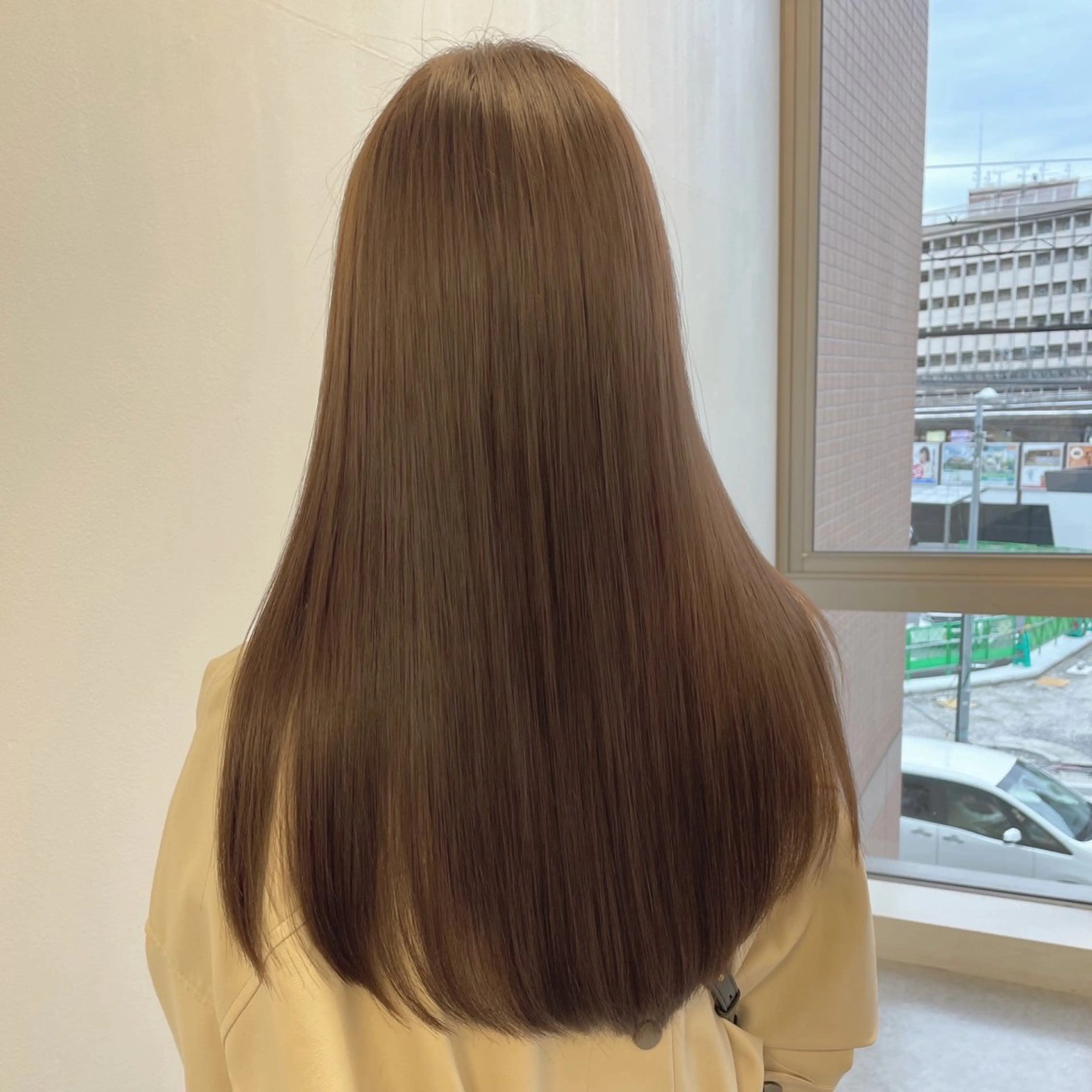 ロング パーマ 髪質改善 ブリーチなしレイヤー 髪質改善/韓国ヘアのヘアスタイル