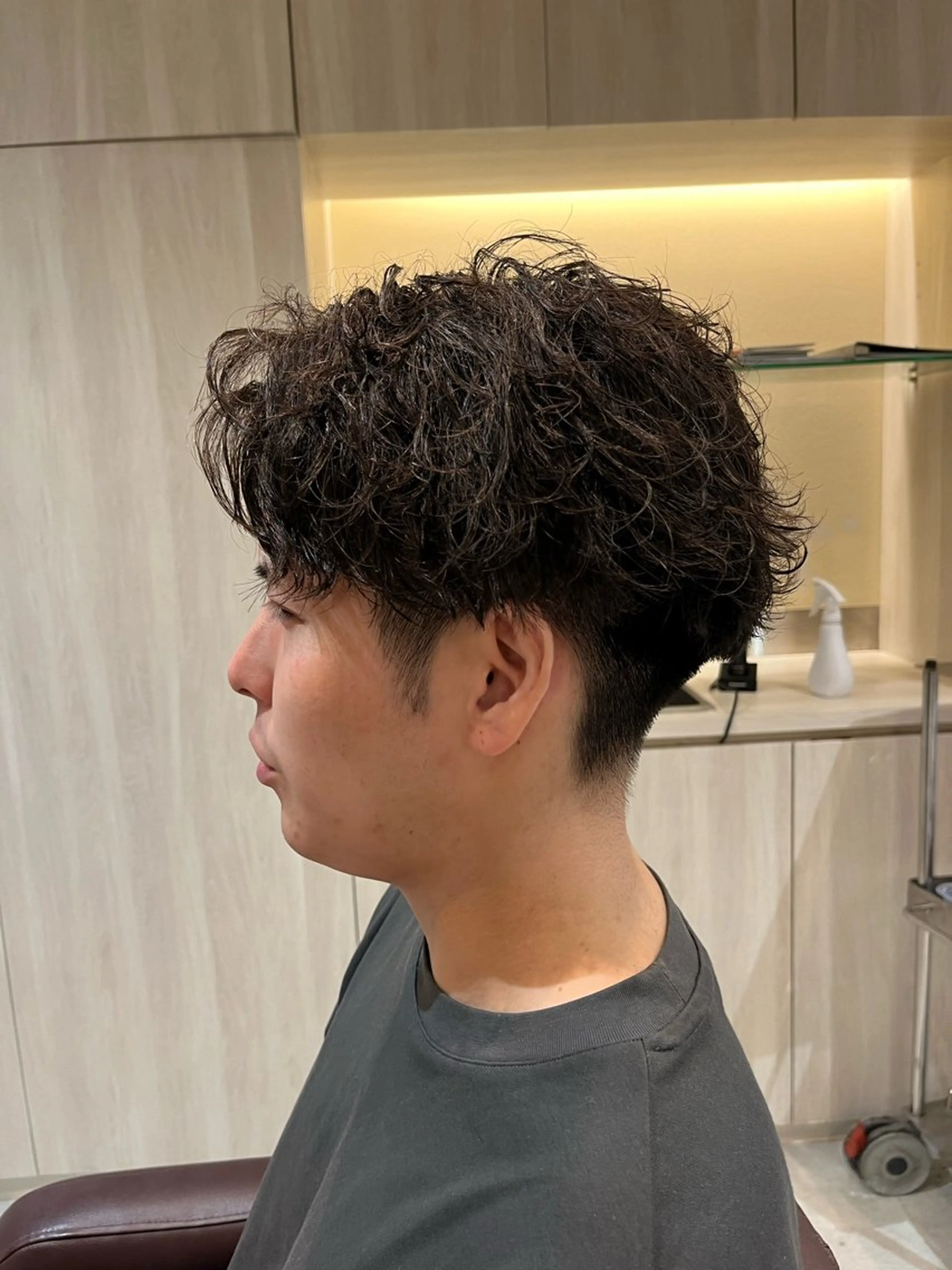ショート パーマ メンズ メンズパーマ カット パーマ mulum所属・ボブパーマ/ ウルフパーマ原科🪴のヘアスタイル