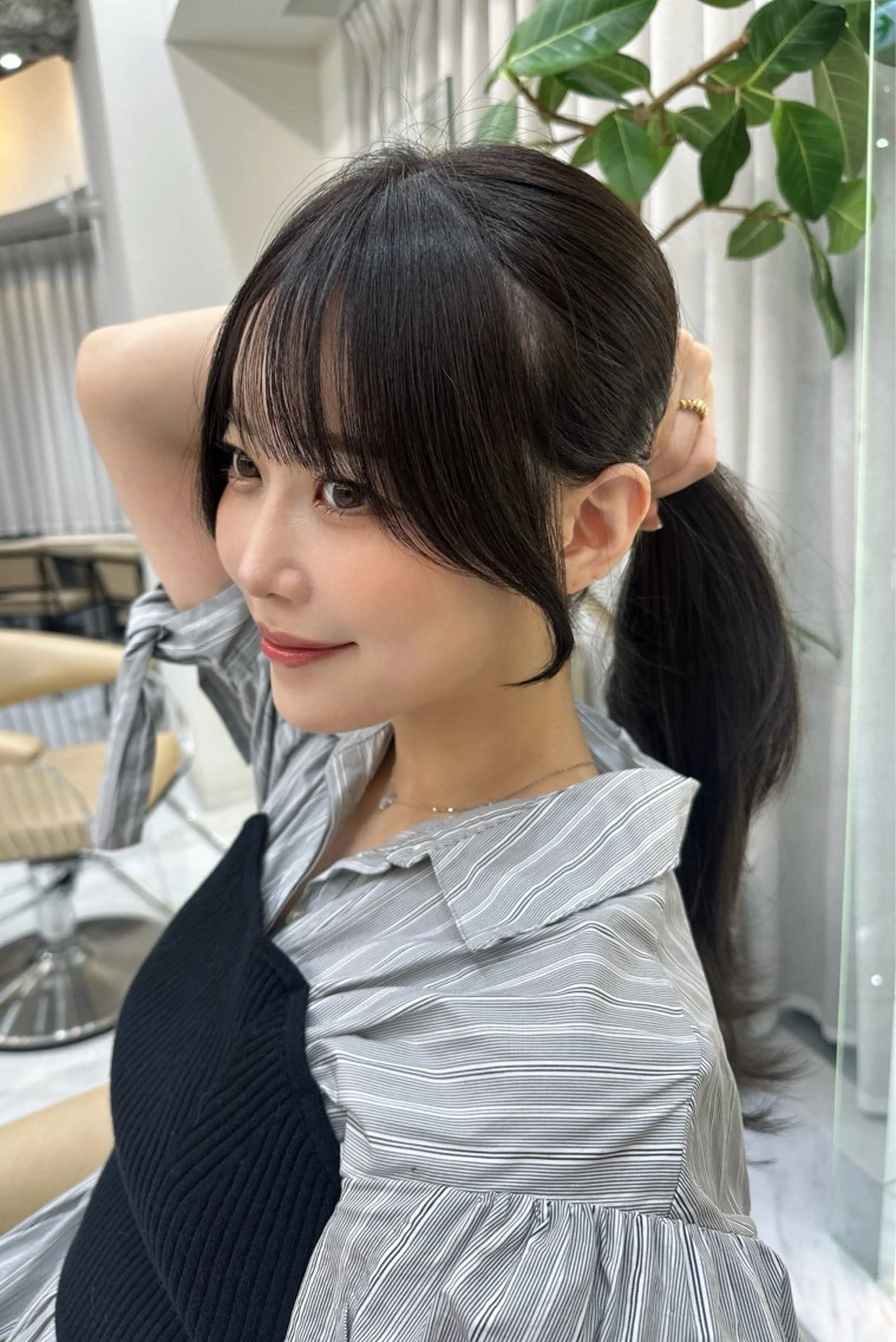 🎀大人気🎀前髪カット+one color +1step treatment ❤️の写真