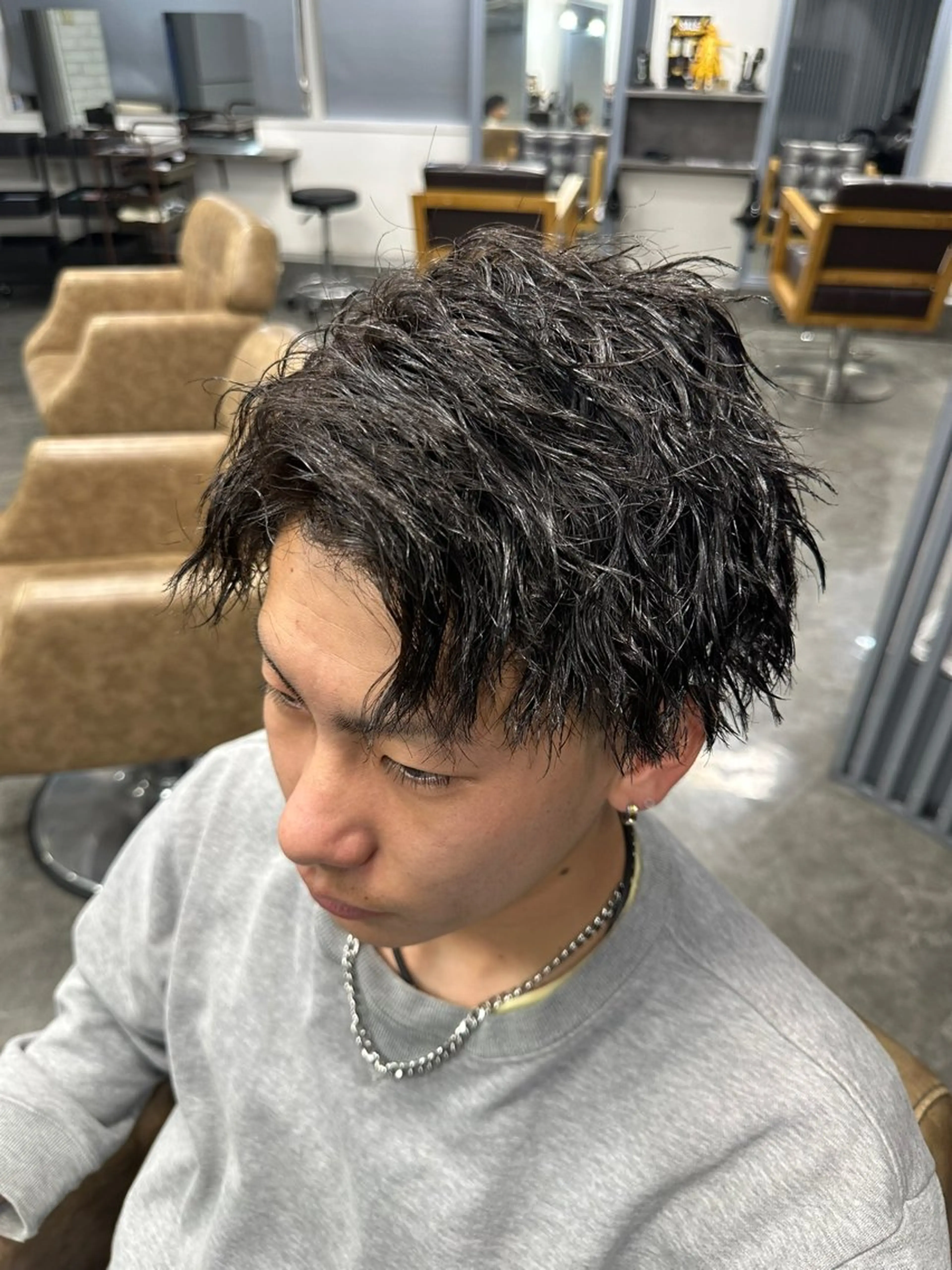 パーマ メンズ カット パーマ KING of hair by NOISM所属・梅田/メンズカット/ パーマ/秋本 大智のヘアスタイル