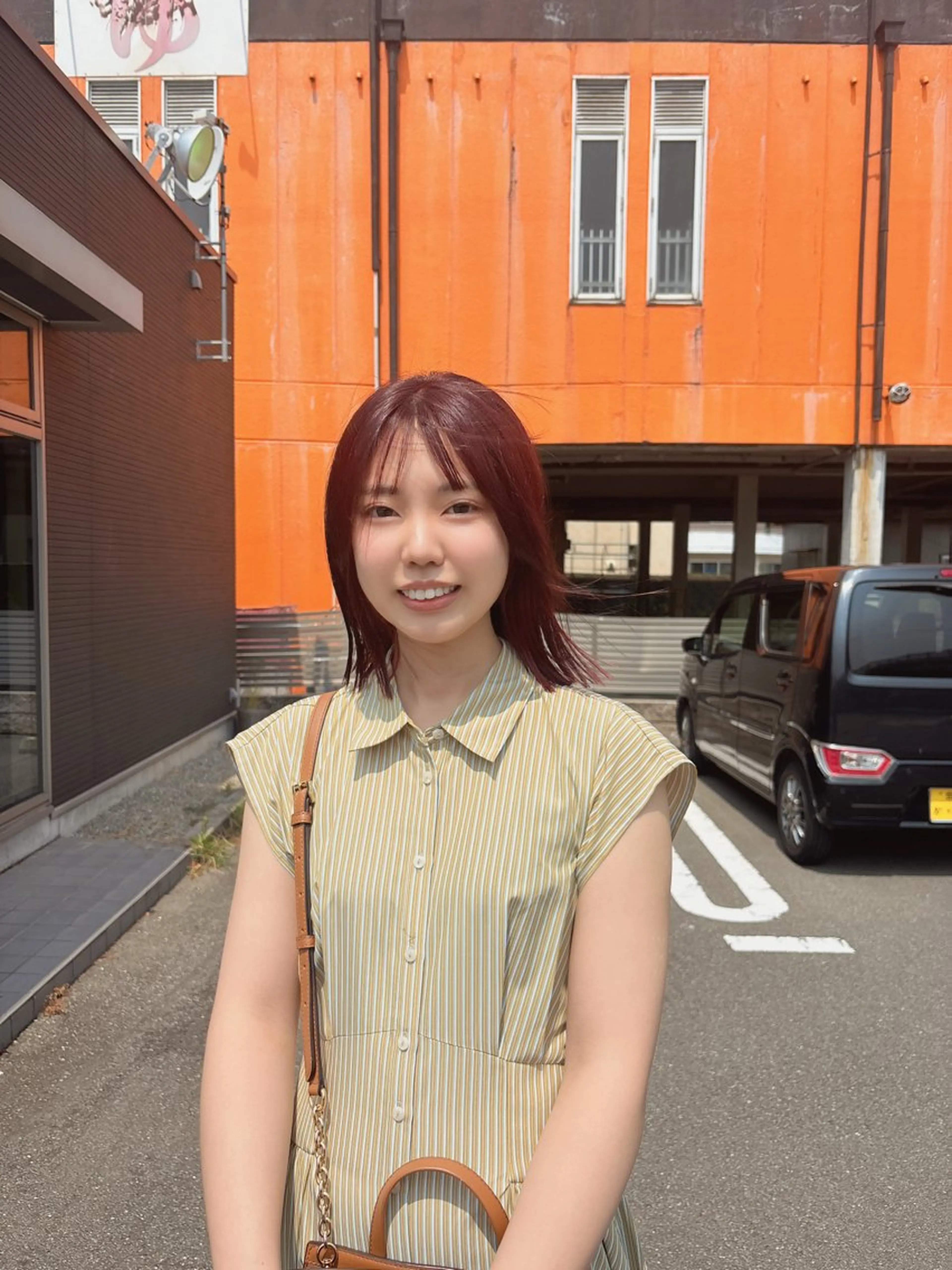 セミロング カラー レッドカラー トリートメント ヘアカラー トリートメント 縮毛矯正得意✂️ KUSHUKAのヘアスタイル
