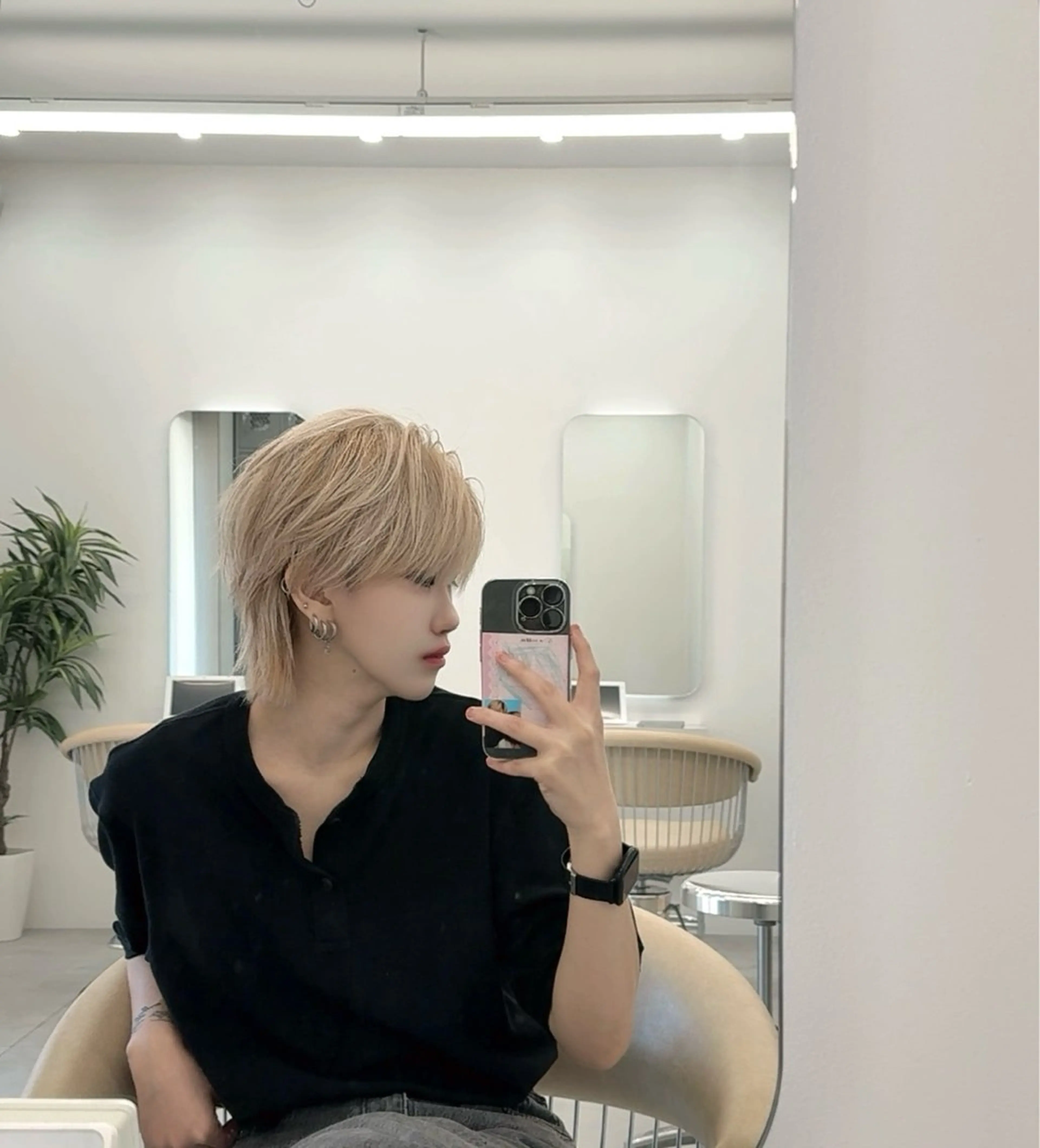 中性ウルフカット🐺の写真