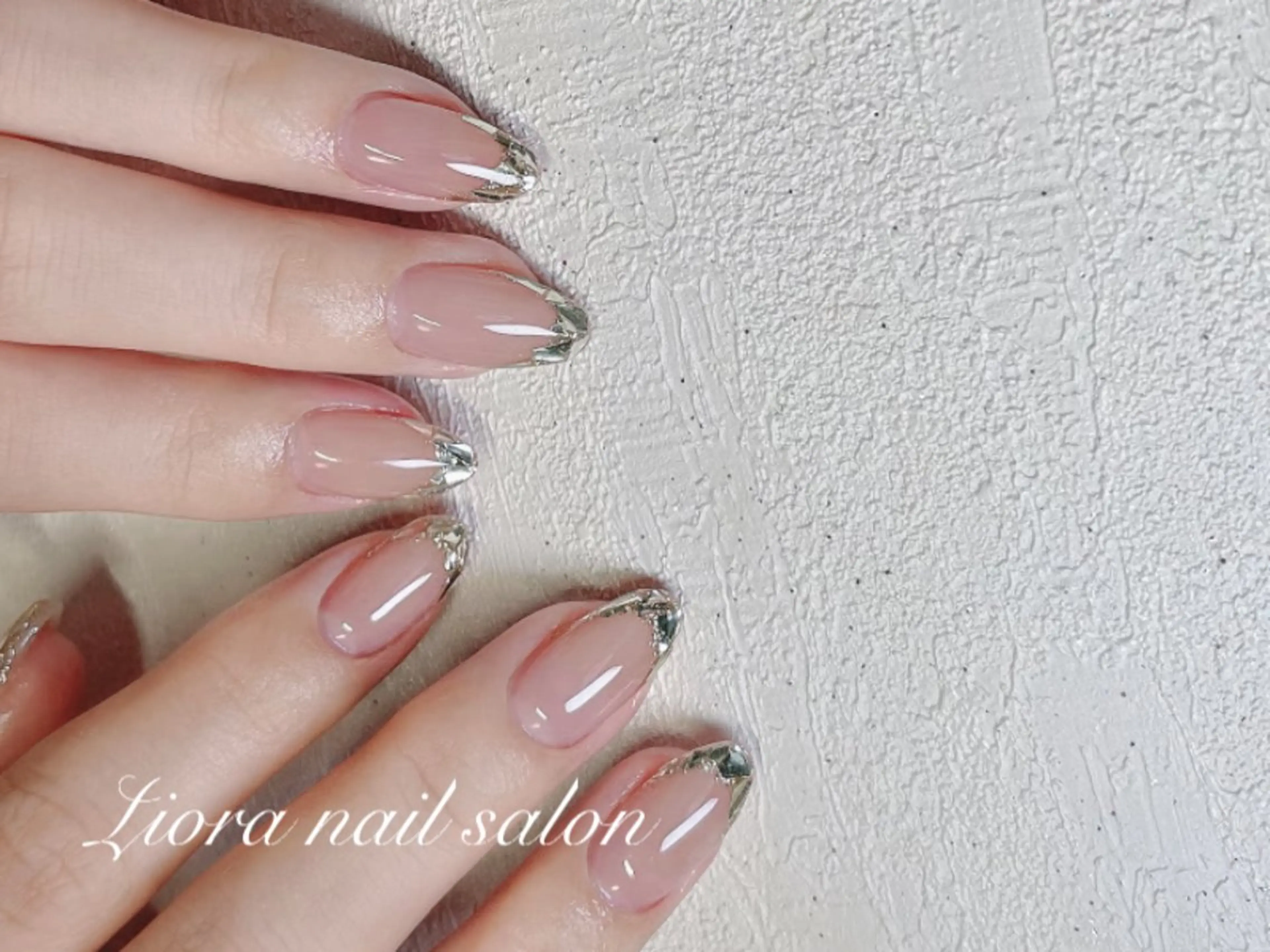 ネイル フレンチネイル ジェルネイル ガーリー グラデーション キラキラネイル ハンドネイル Liora ネイルサロン所属・Liora nail salonのネイルデザイン
