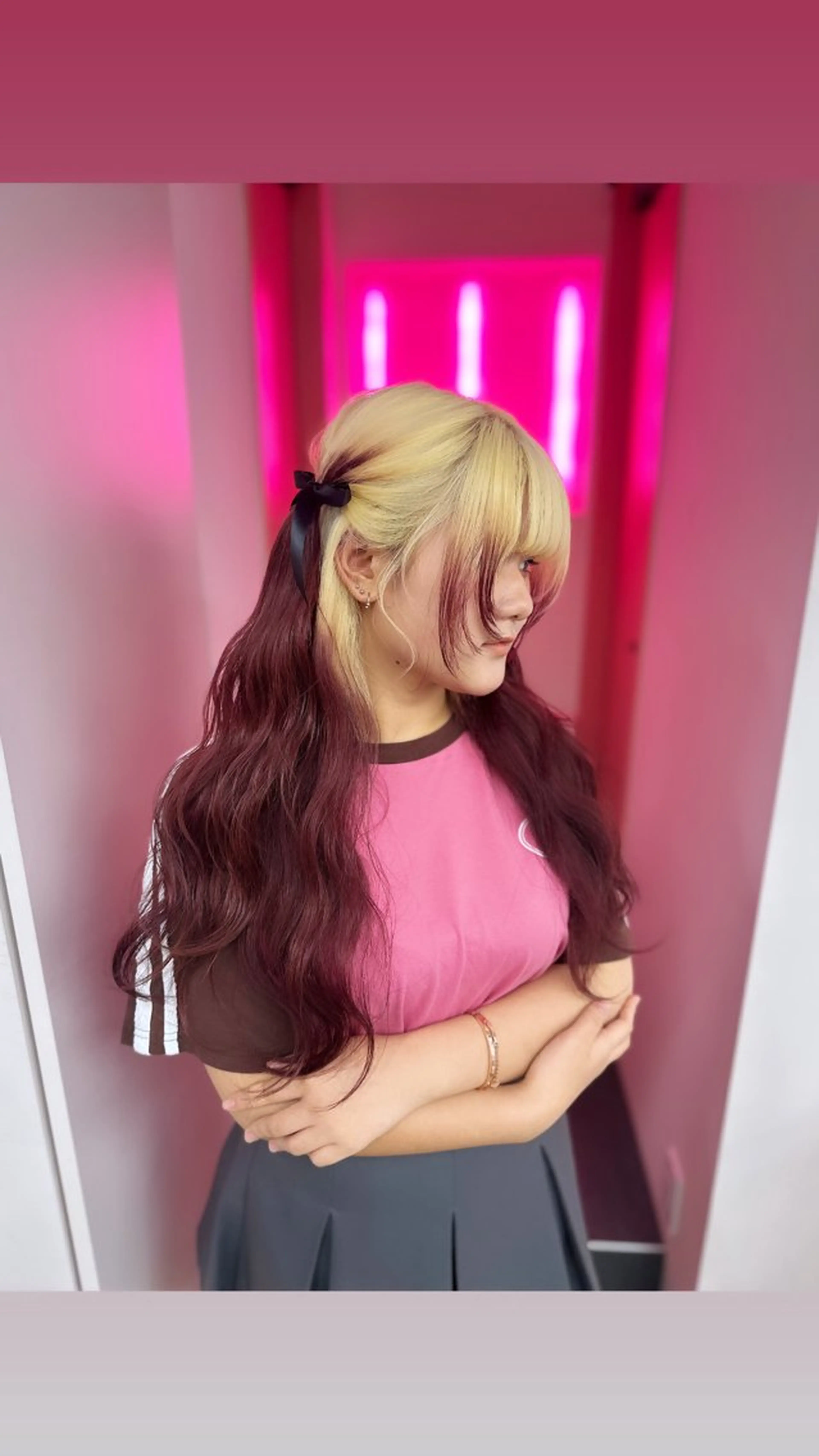 カラー レッドカラー ブリーチカラー 特化/MAHIROのヘアスタイル