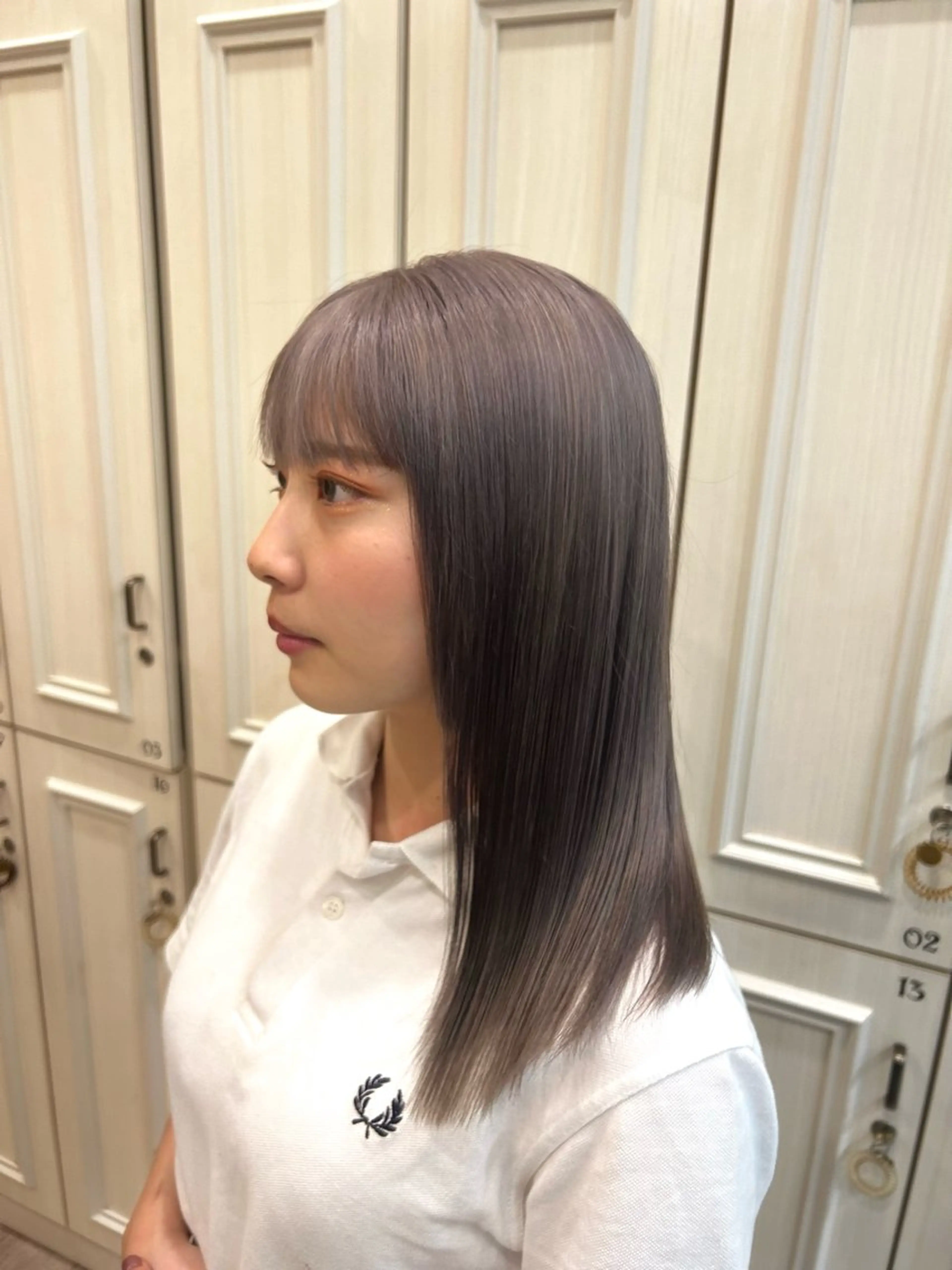 セミロング カラー グレージュ La Blessグランサロン梅田店所属・梅田美容室/ブリーチ なし/レイヤーカットのヘアスタイル