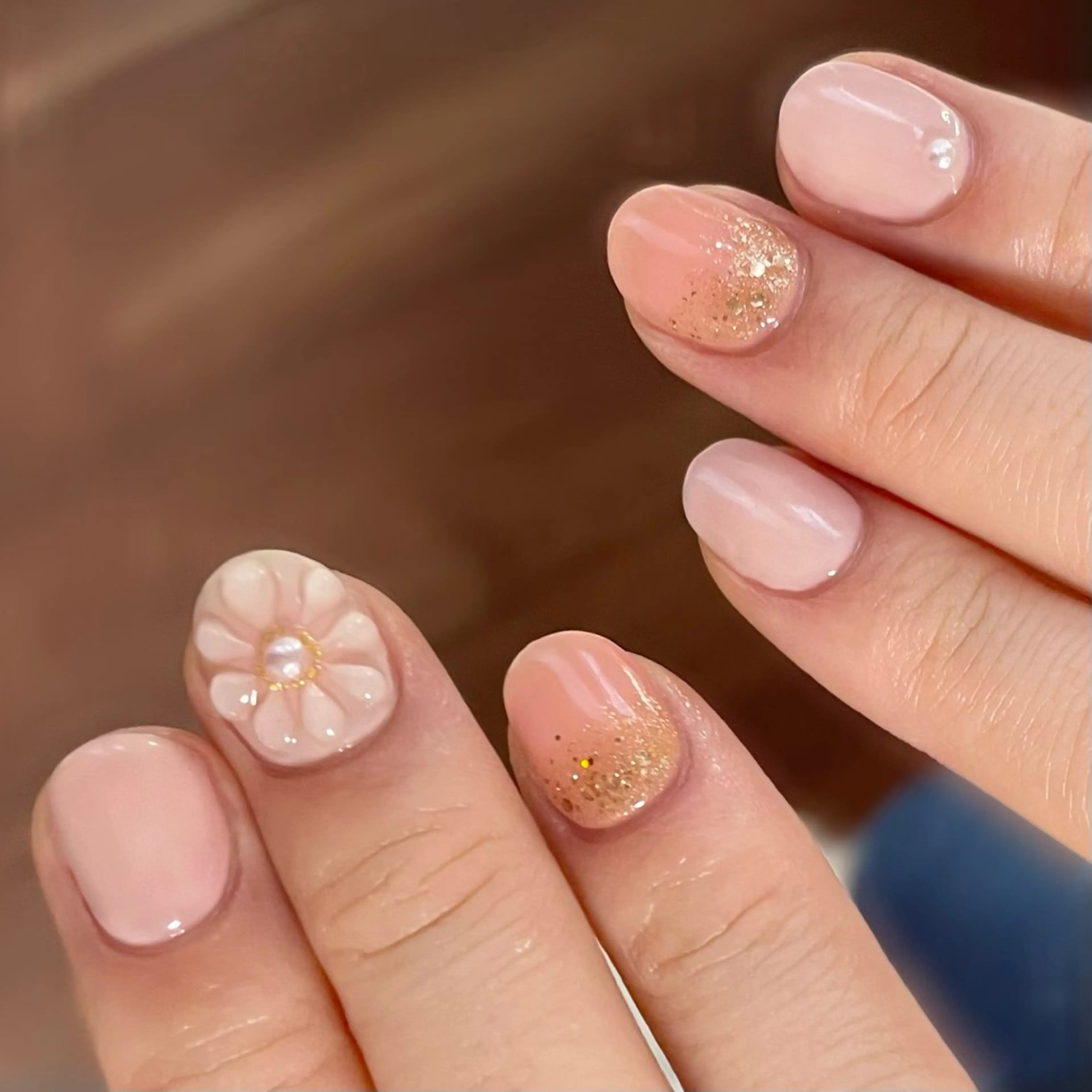 ネイル アートネイル フラワーネイル ぷっくりネイル private salon Noëlのネイルデザイン