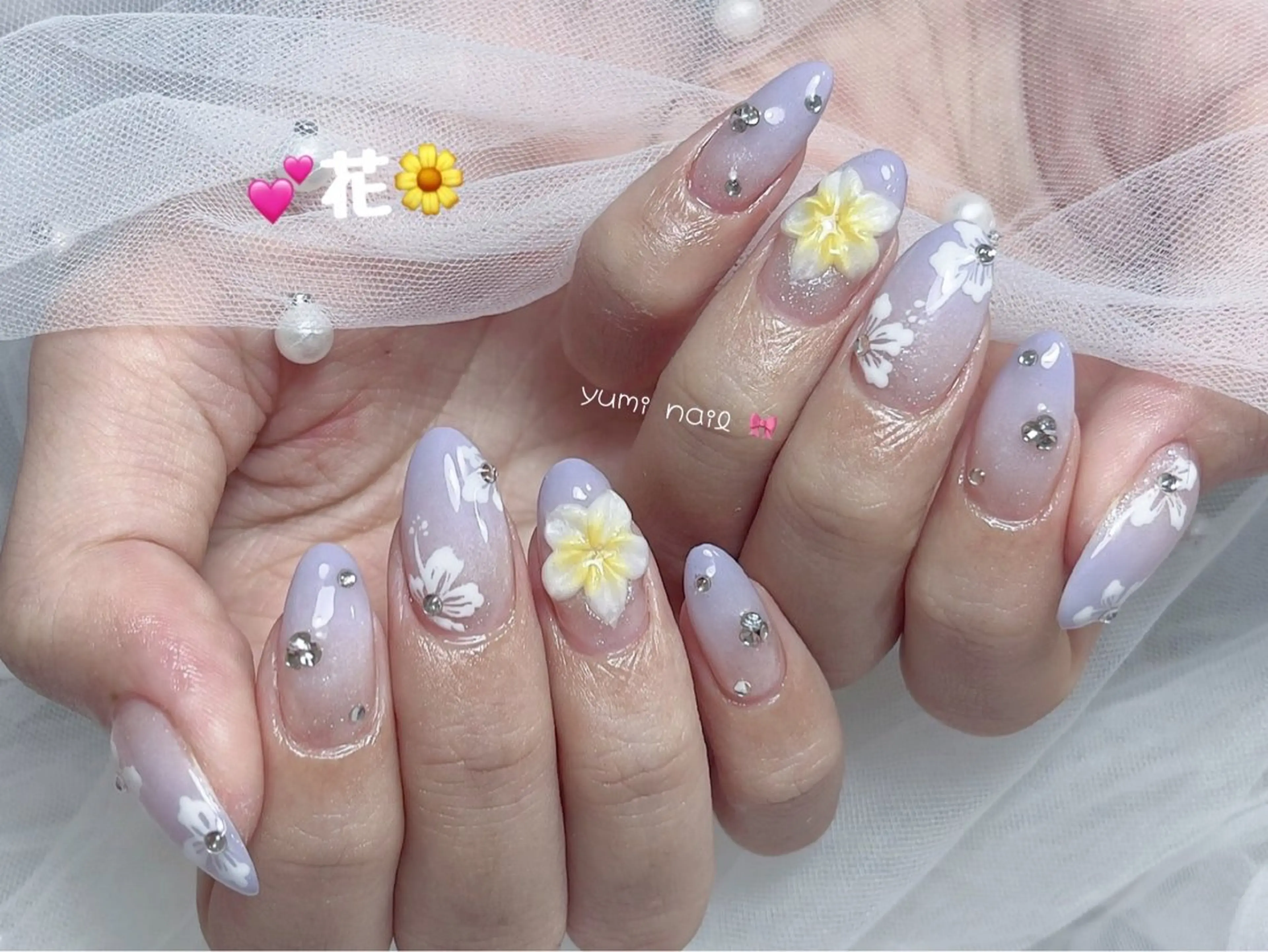 ネイル ハンドネイル 𝐲𝐮𝐦𝐢🎀 デザイン長さ出し専門のネイルデザイン