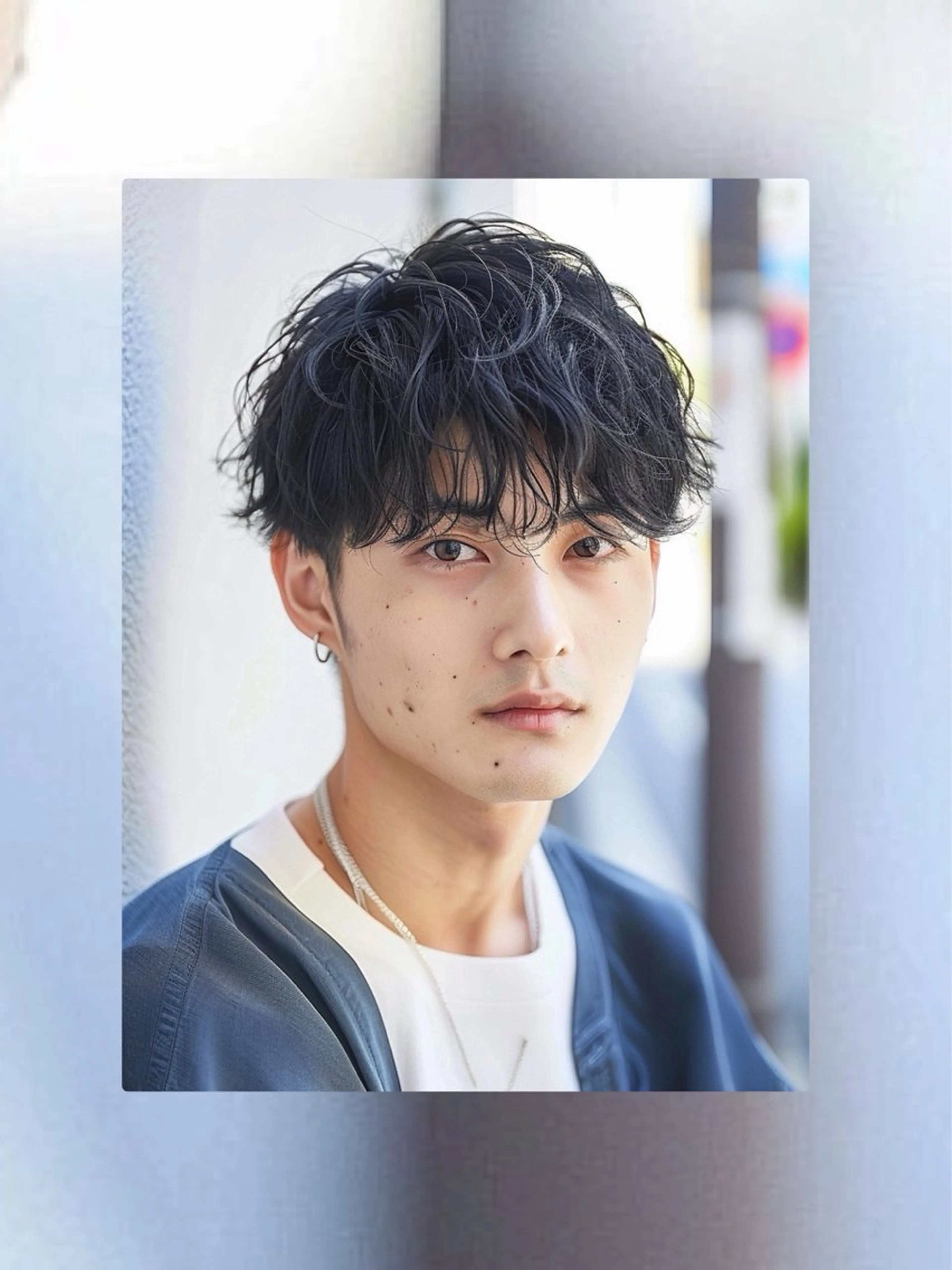 パーマ メンズ カット パーマ ヘッドスパ うる艶ワンカラー/ 似合わせ　中野拓侍のヘアスタイル