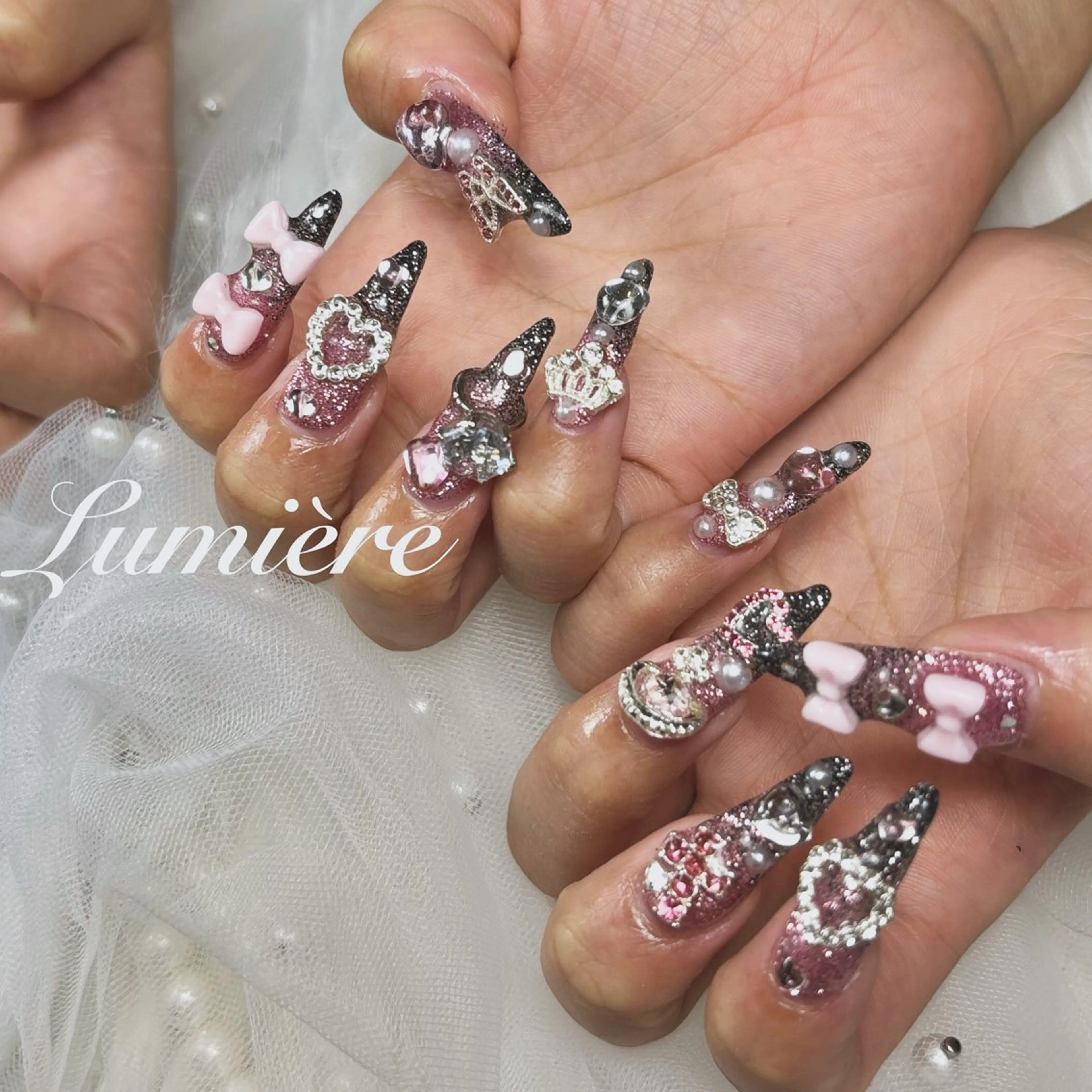 ネイル ロングネイル スーパーロングネイル ハンドネイル Nail salon Lumièreのネイルデザイン