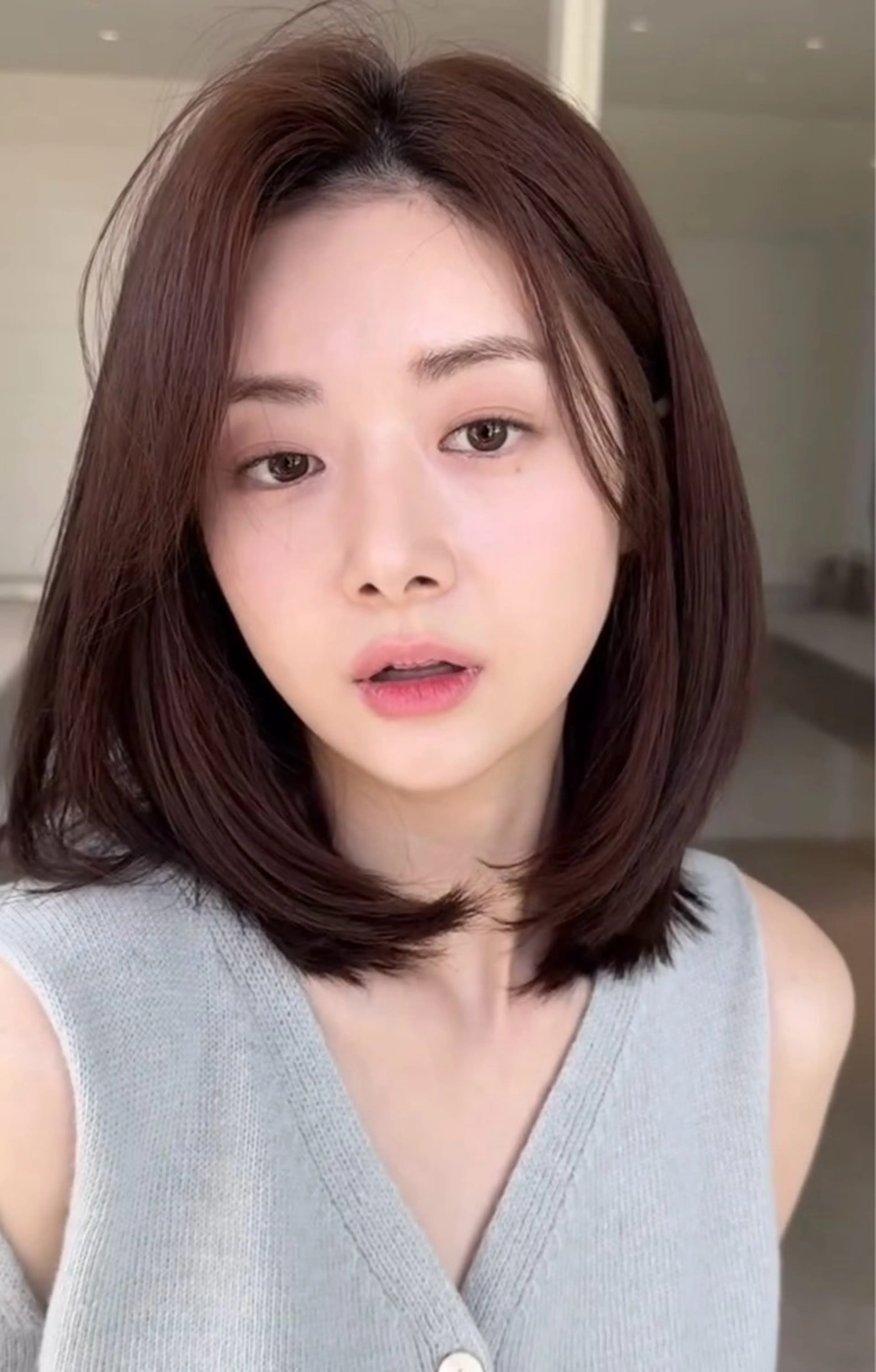 ミディアム カット トリートメント 艶レイヤー/艶髪矯正 /ケラトリ/石井のヘアスタイル