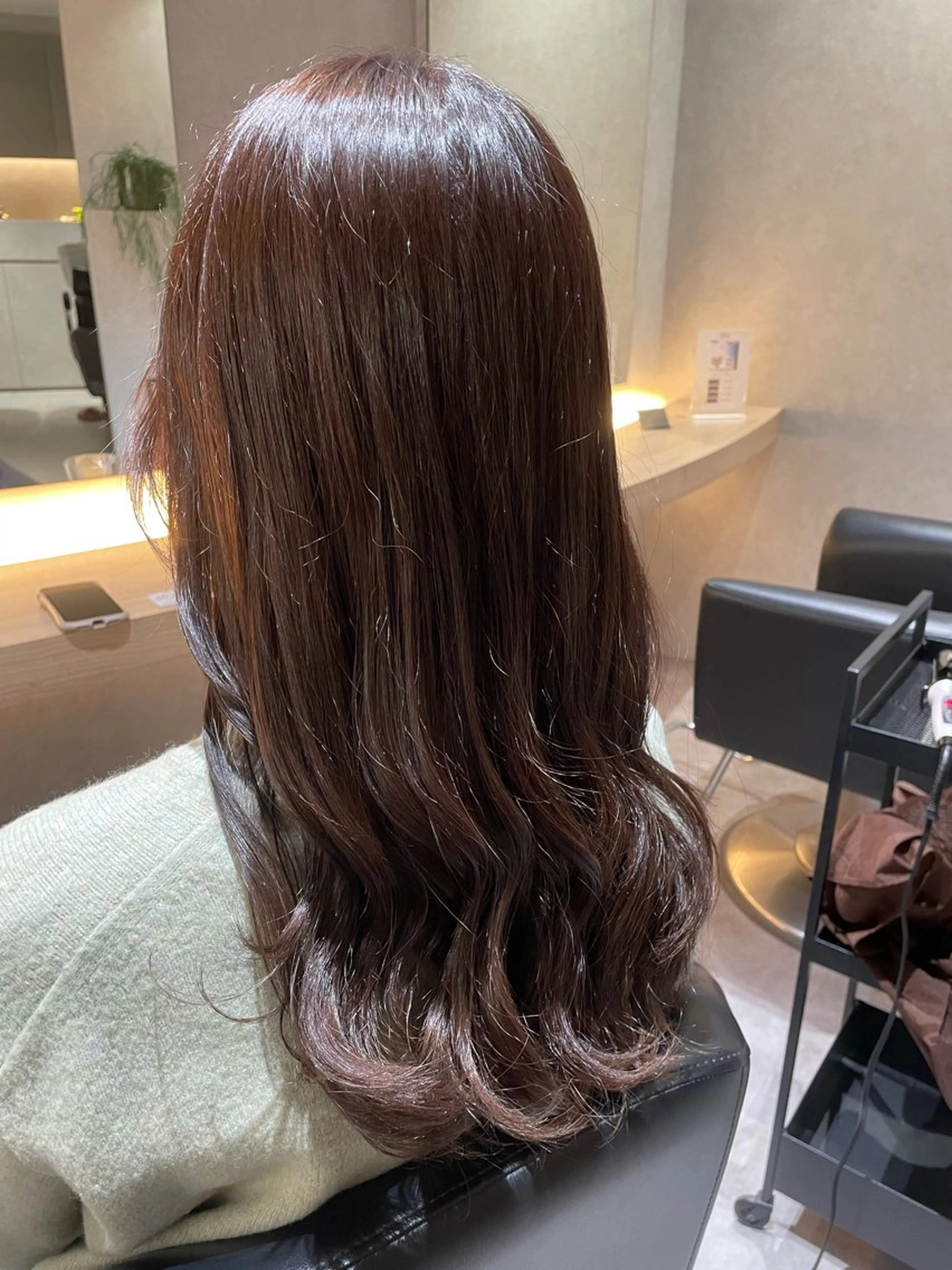 セミロング カラー 長澤 理江のヘアスタイル