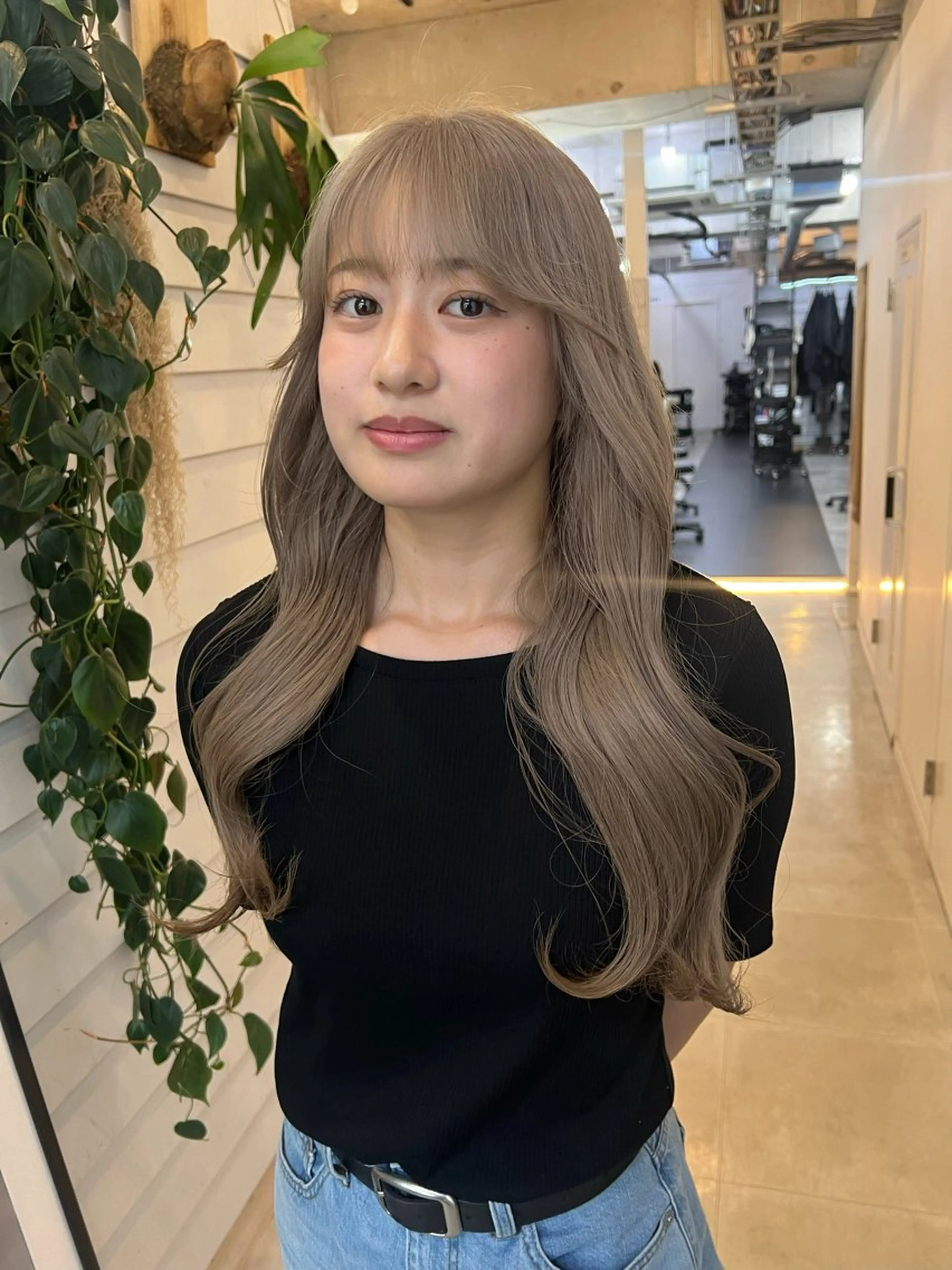 🫧【ミニモ限定】ガーリー透明感カラー🫧ワンブリーチ＋中明度ミルクティーベージュ ¥9,600の写真