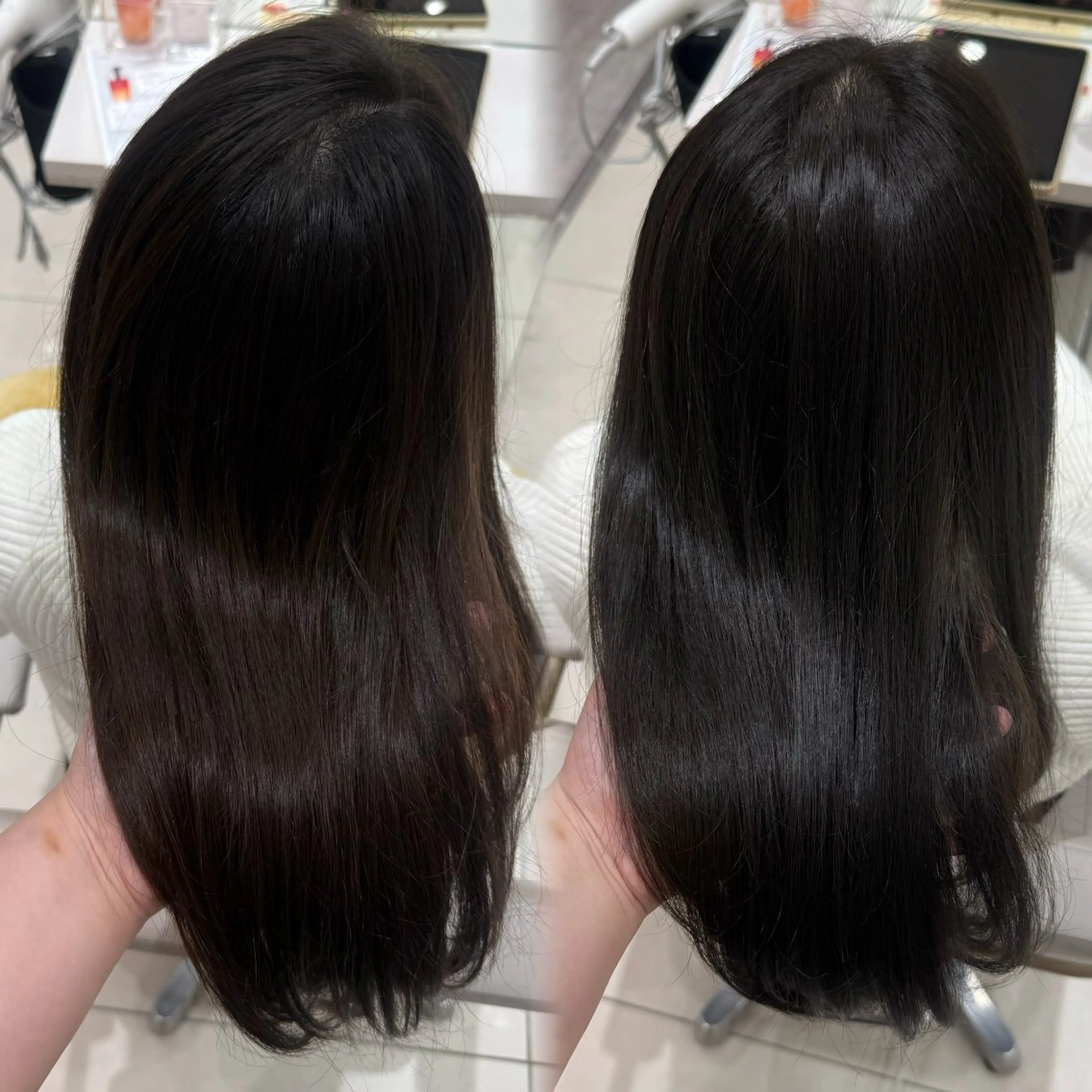 セミロング カラー ヘアカラー トリートメント 内田 志乃のヘアスタイル