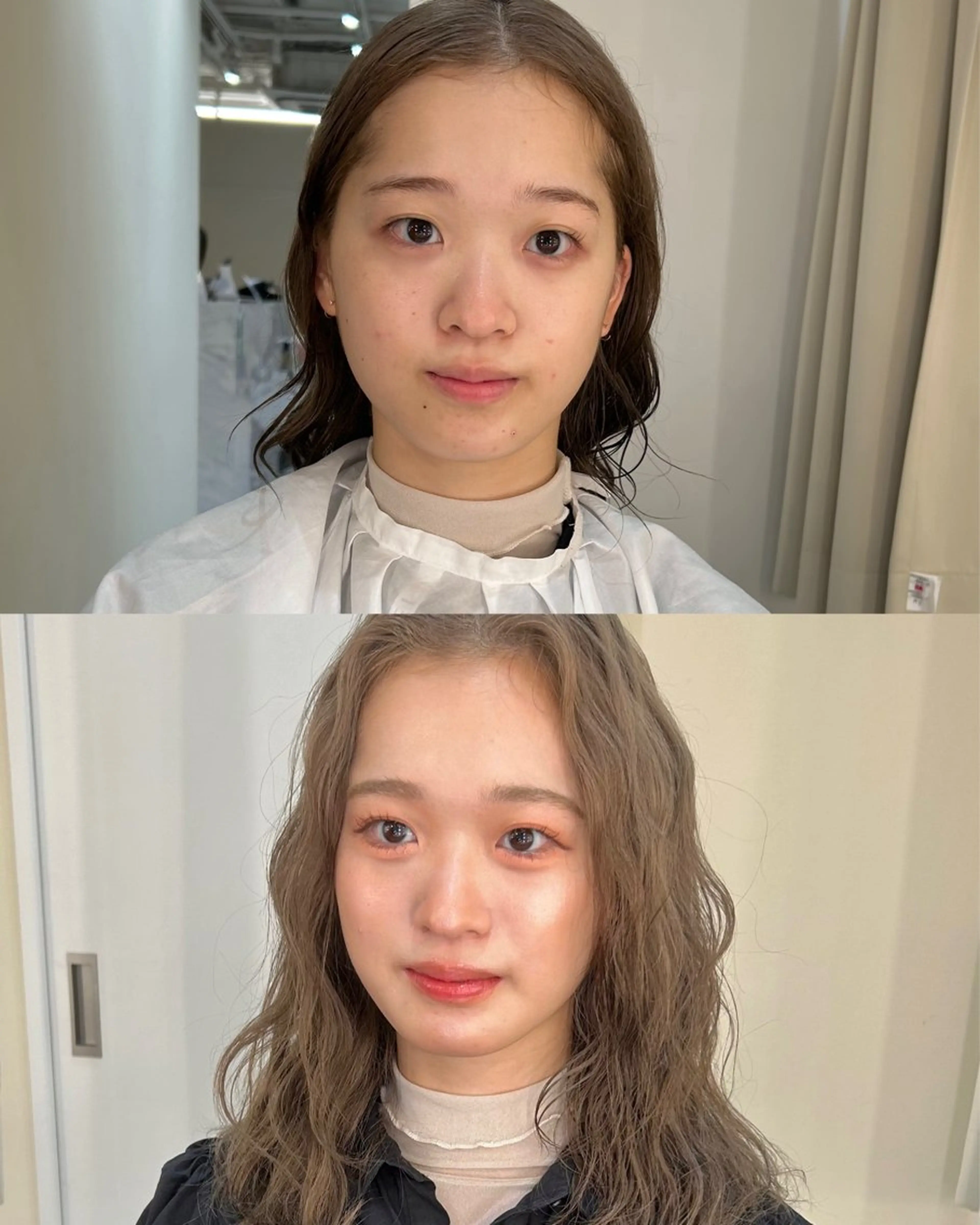 セミロング カラー ヘアアレンジ mao透明感カラー 似合わせヘアメイクのヘアスタイル