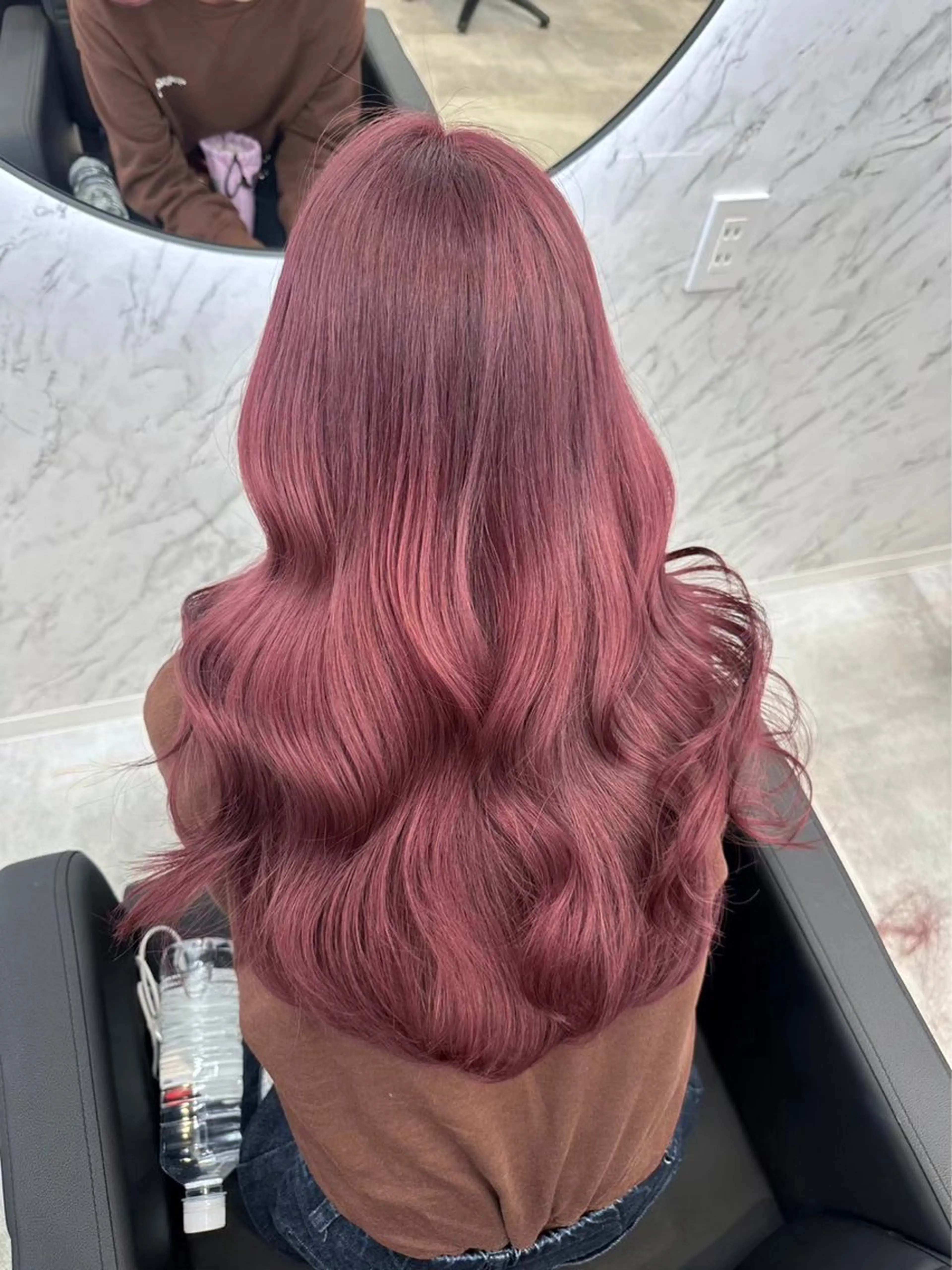 ロング カラー ピンクカラー ヘアカラー hair salon dot. mooda 韓国風サロン 町田店所属・韓国風ヘア🎀🩶 /♡𝓝𝓸𝓪♡のヘアスタイル