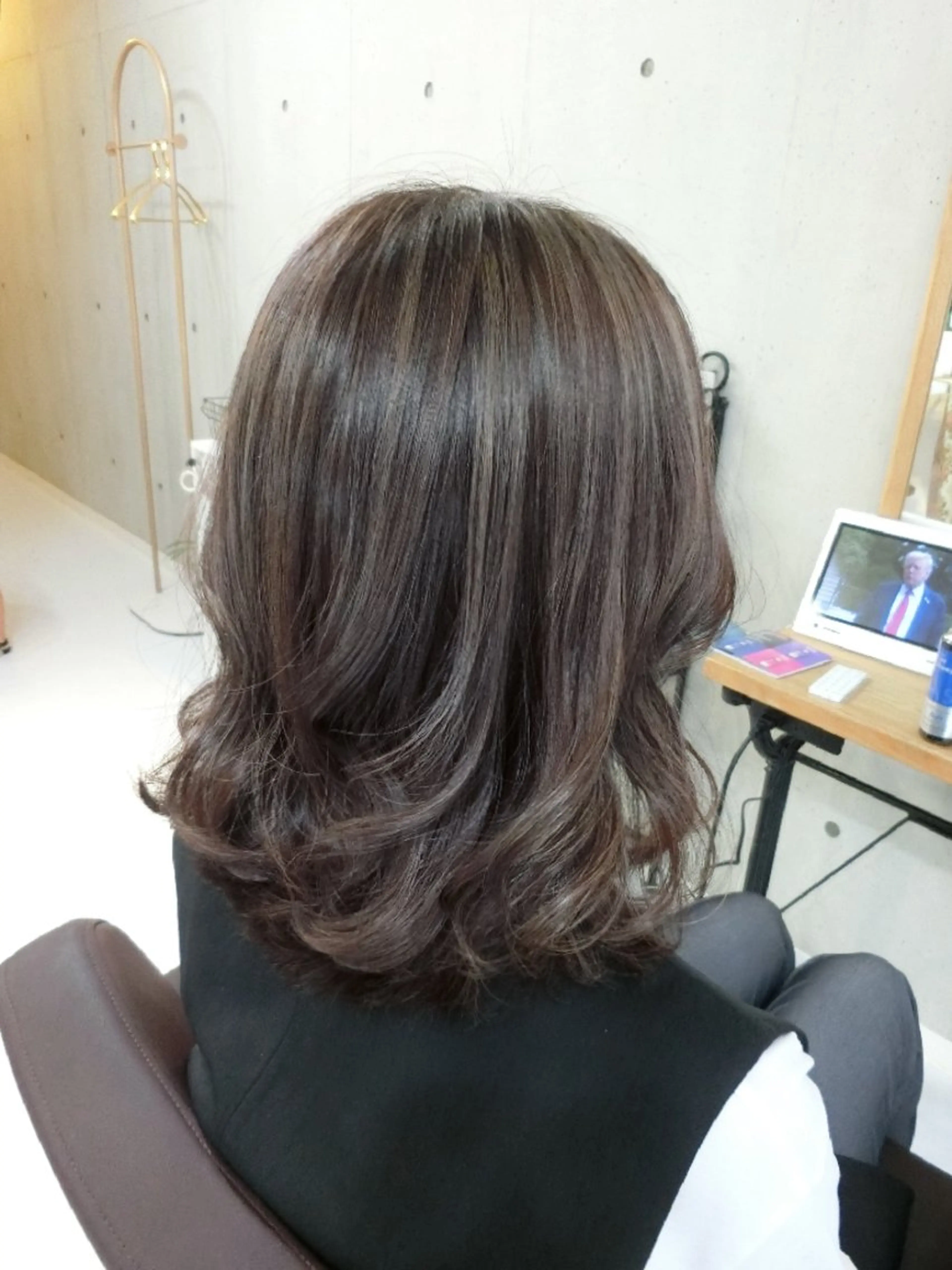 ミディアム カラー ヘアカラー ma cherie 三浦直美のヘアスタイル
