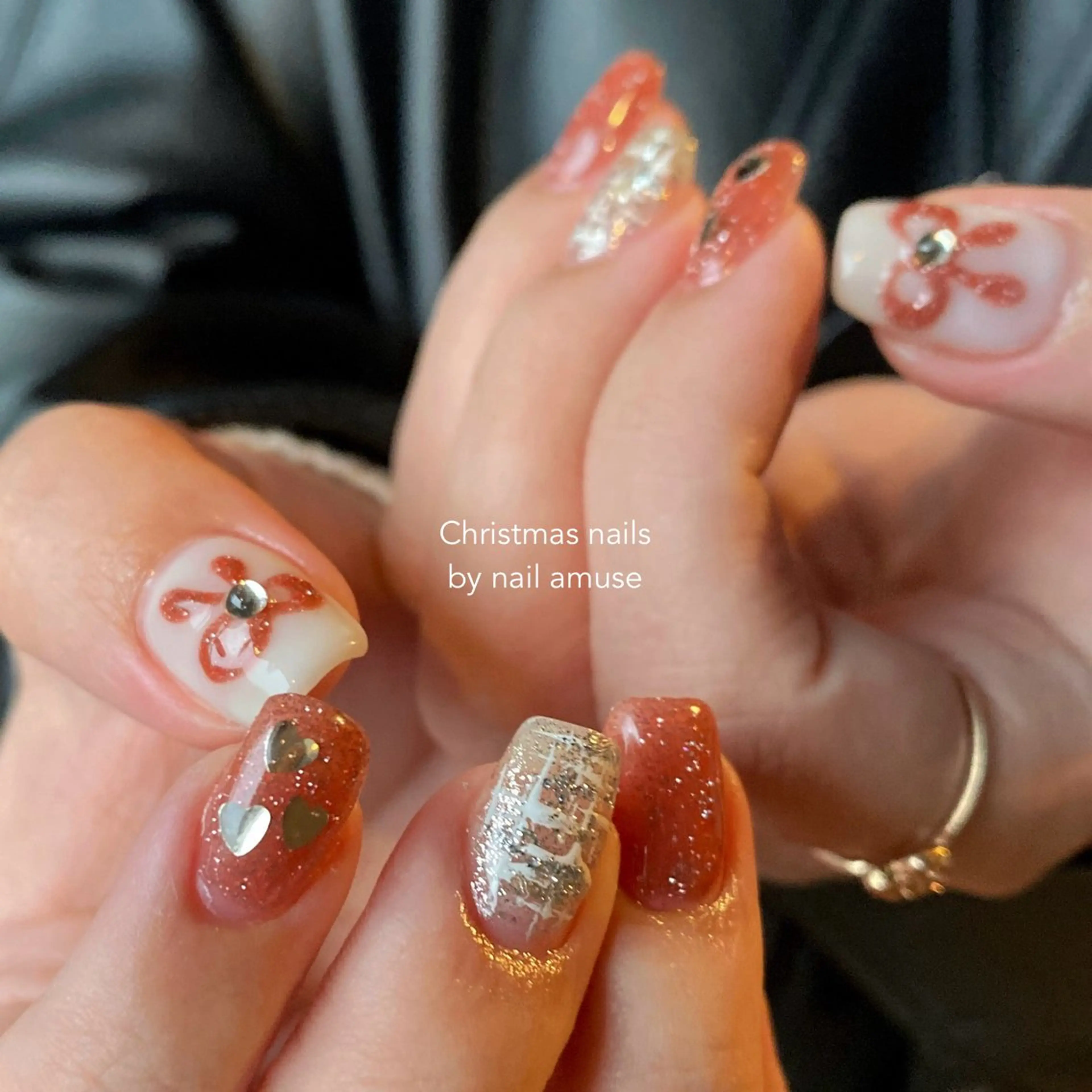 ネイル 冬ネイル クリスマス nail amuseのネイルデザイン